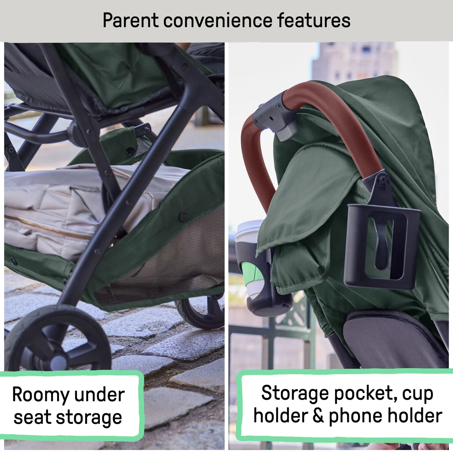 Ingenuity 3Dquickclose CS+ Buggy Forest Green kompakt faltbar