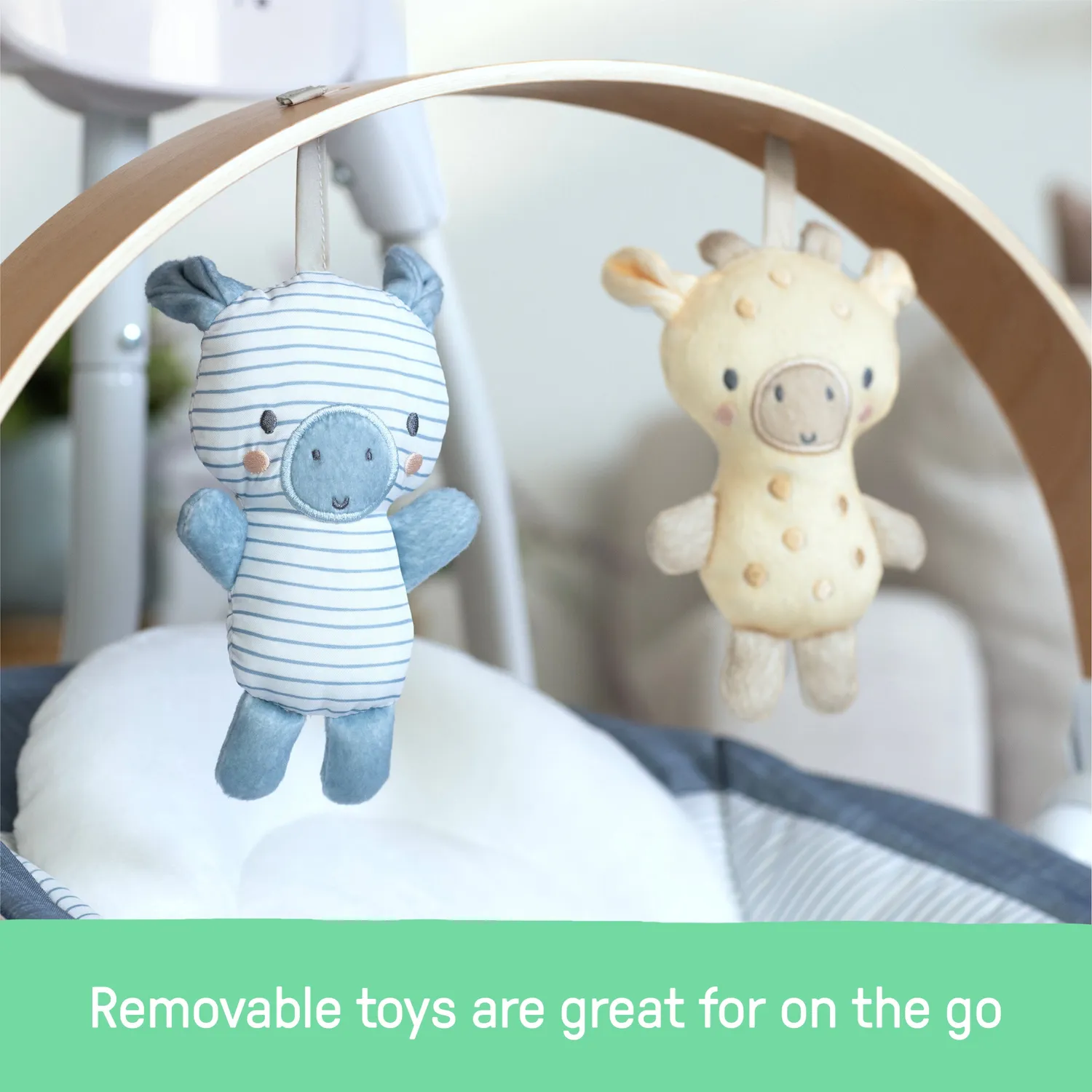 Ingenuity SimpleComfort Chambray Babyschaukel kompakt Holz