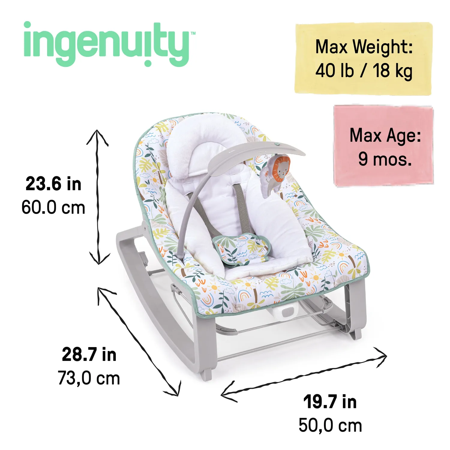 Ingenuity Keep Cozy Babywippe 3in1 Madi mit Vibration