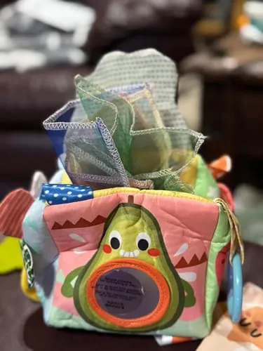TUMAMA Montessori Tücherbox Babyspielzeug mit Spiegel waschbar
