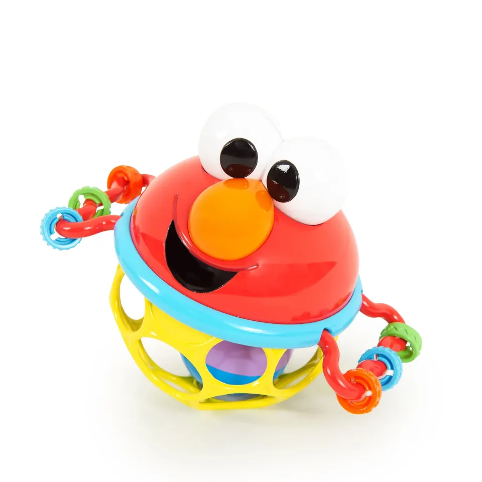 Bright Starts Sesame Street Jingle & Shake Elmo Rasselball Griff-Löcher