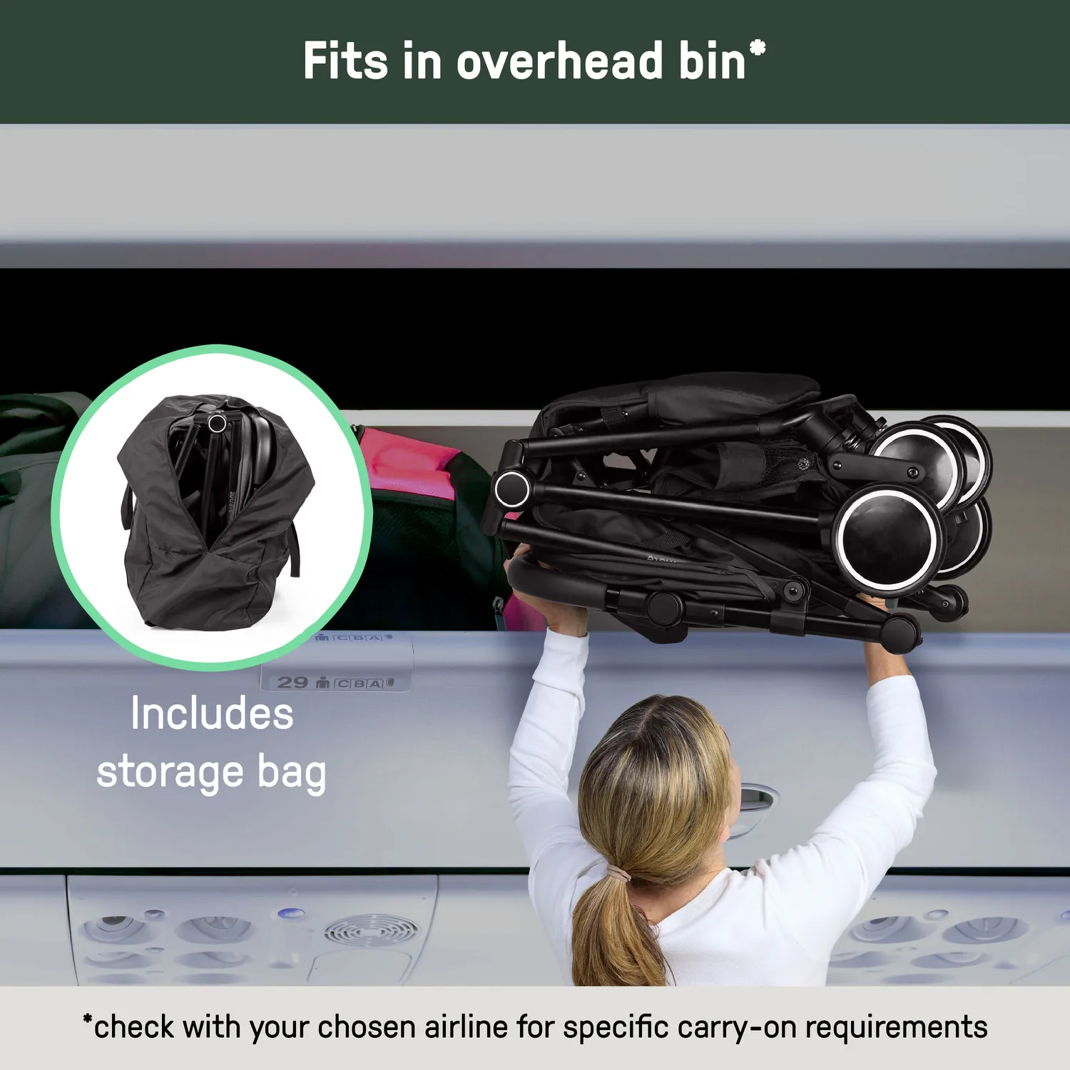Ingenuity 3D Travelmate Pro Reisebuggy schwarz mit Trittbrett