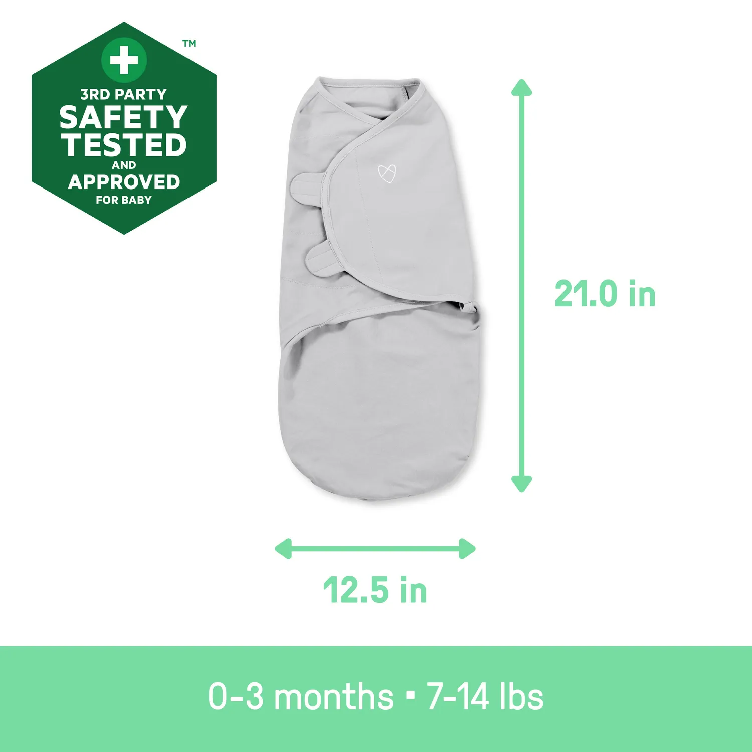 SwaddleMe Easy Change Pucktuch 0-3 Monate Sterne Reissverschluss