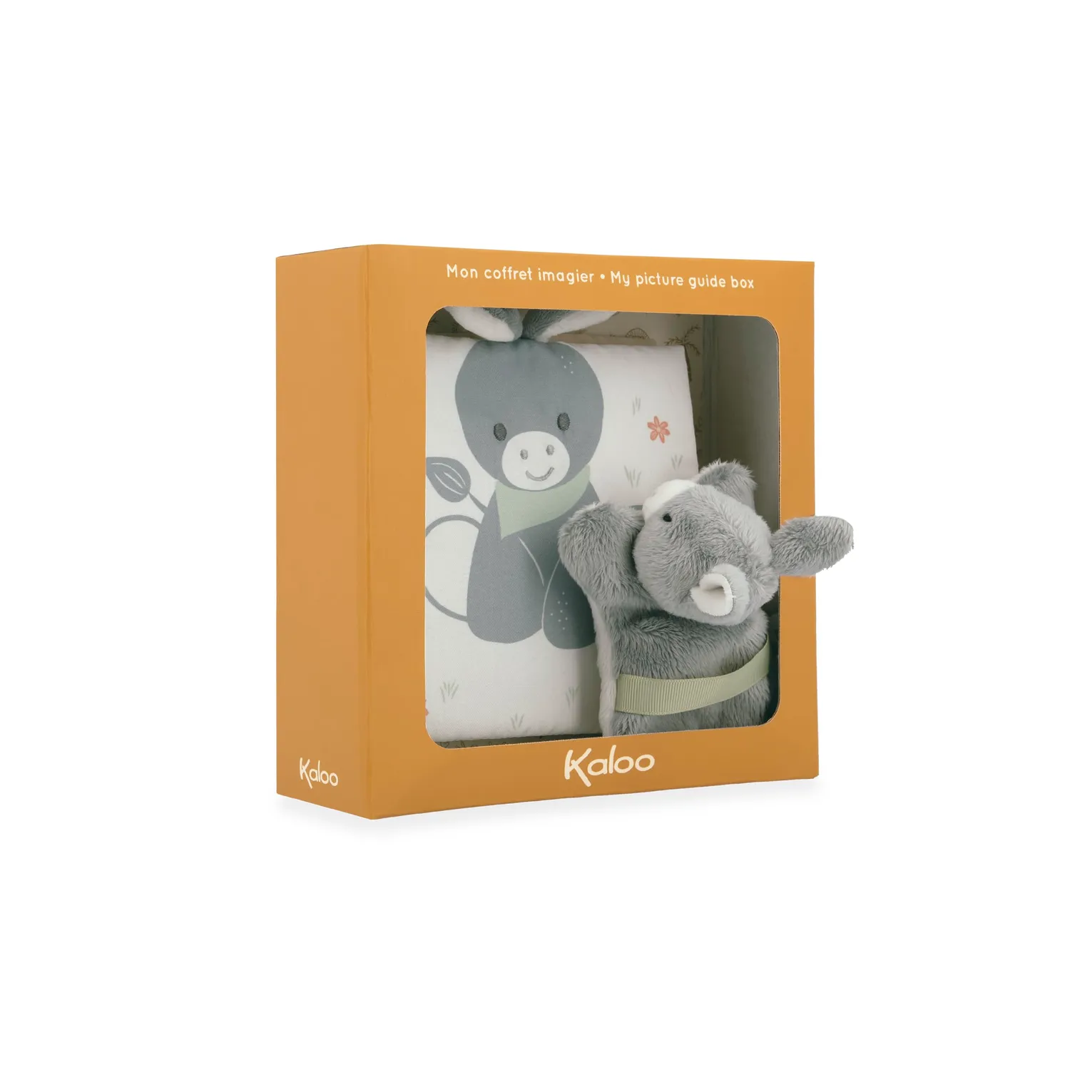Kaloo Les Amis Bilderbuch Bauernhoftiere + Mini-Schmusetier 14 cm