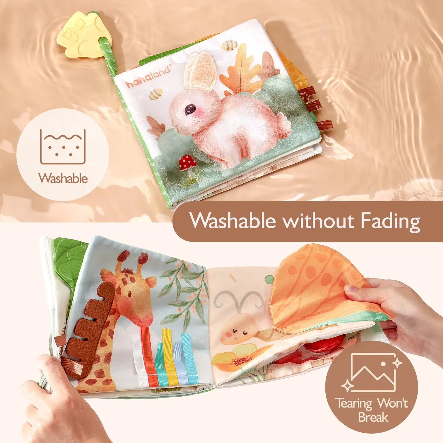 hahaland Peek-a-Boo Forest Stoffbuch 0-6 Monate knisternd