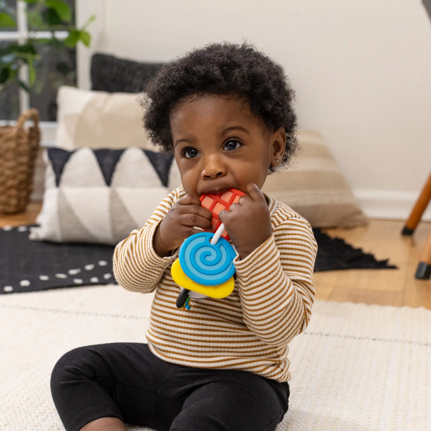 Baby Einstein Shake-a-Shape Zen Beißring Rassel Silikon