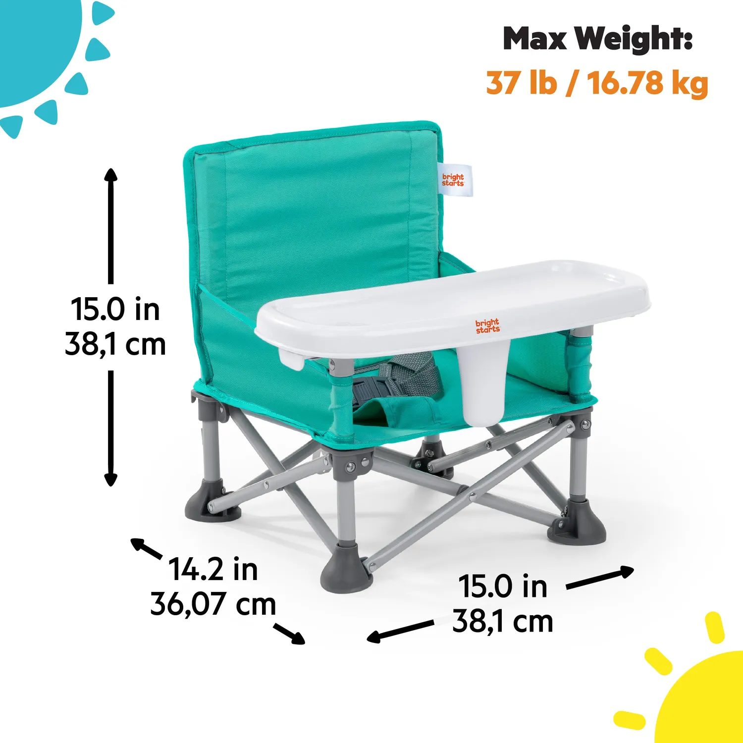 Bright Starts Pop N Sit Boostersitz Teal faltbar