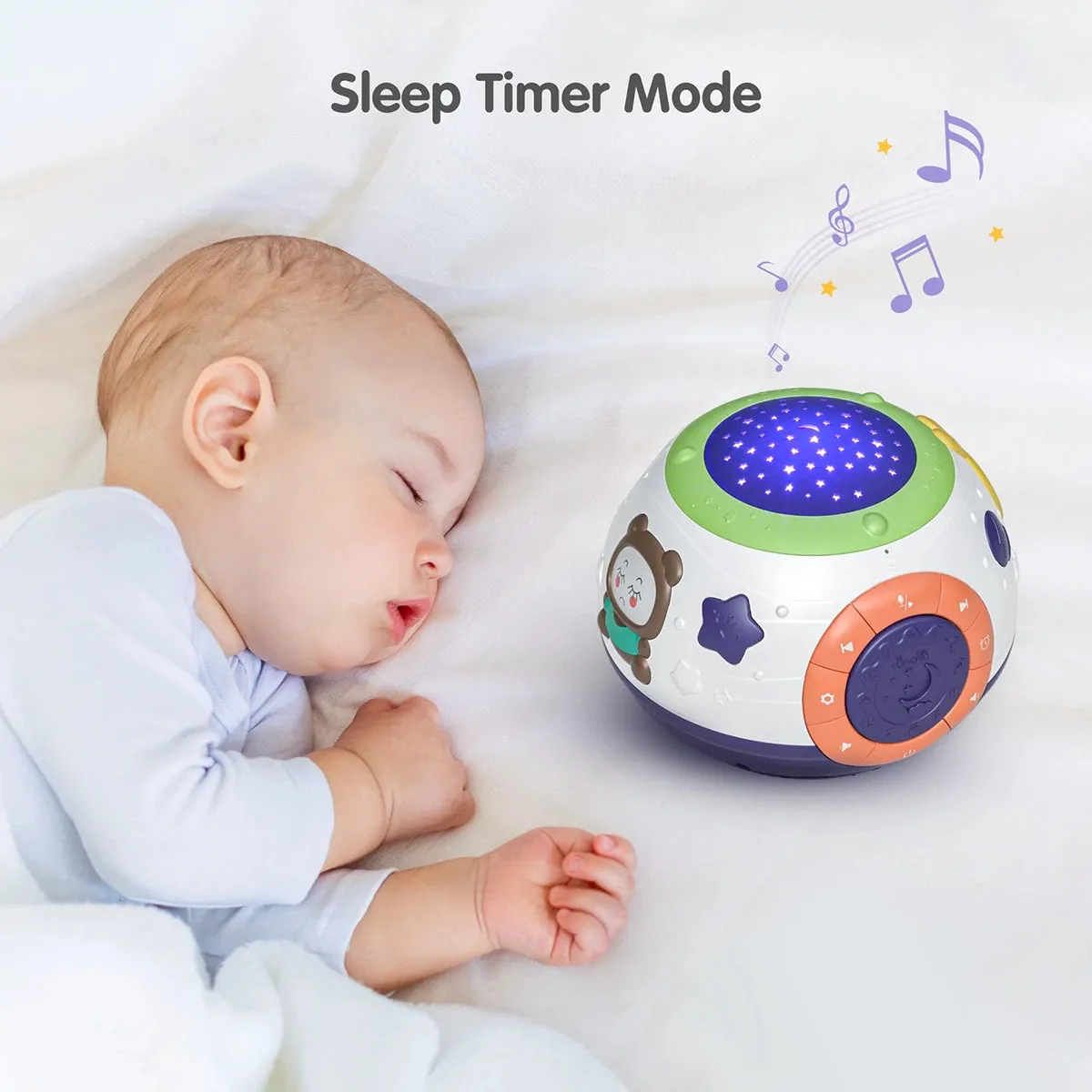TUMAMA Sternprojektor Nachtlicht mit Musik Weißes Rauschen
