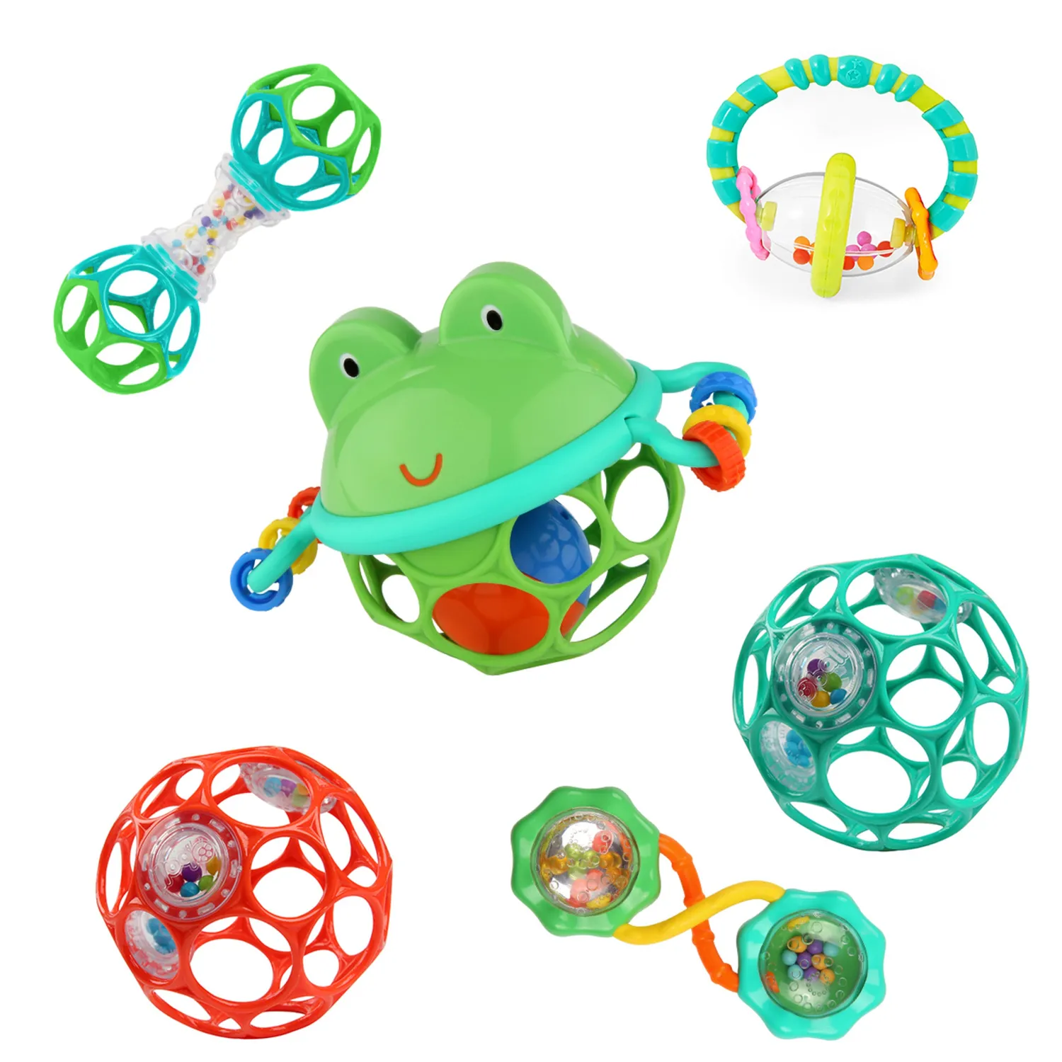 Bright Starts Little Shakers Rassel-Set 6-tlg mit Beißring