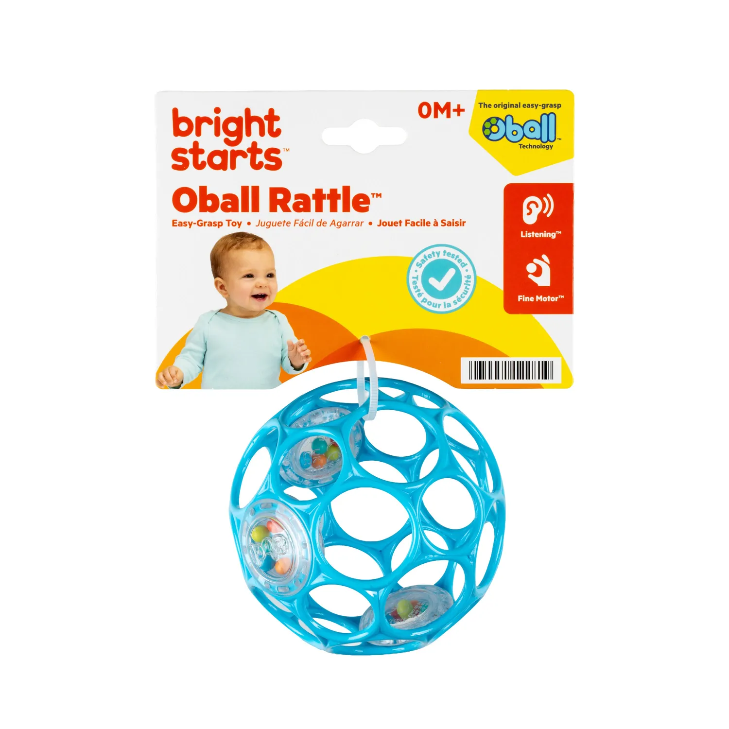 Bright Starts Oball Rassel Baby Blau 10 cm