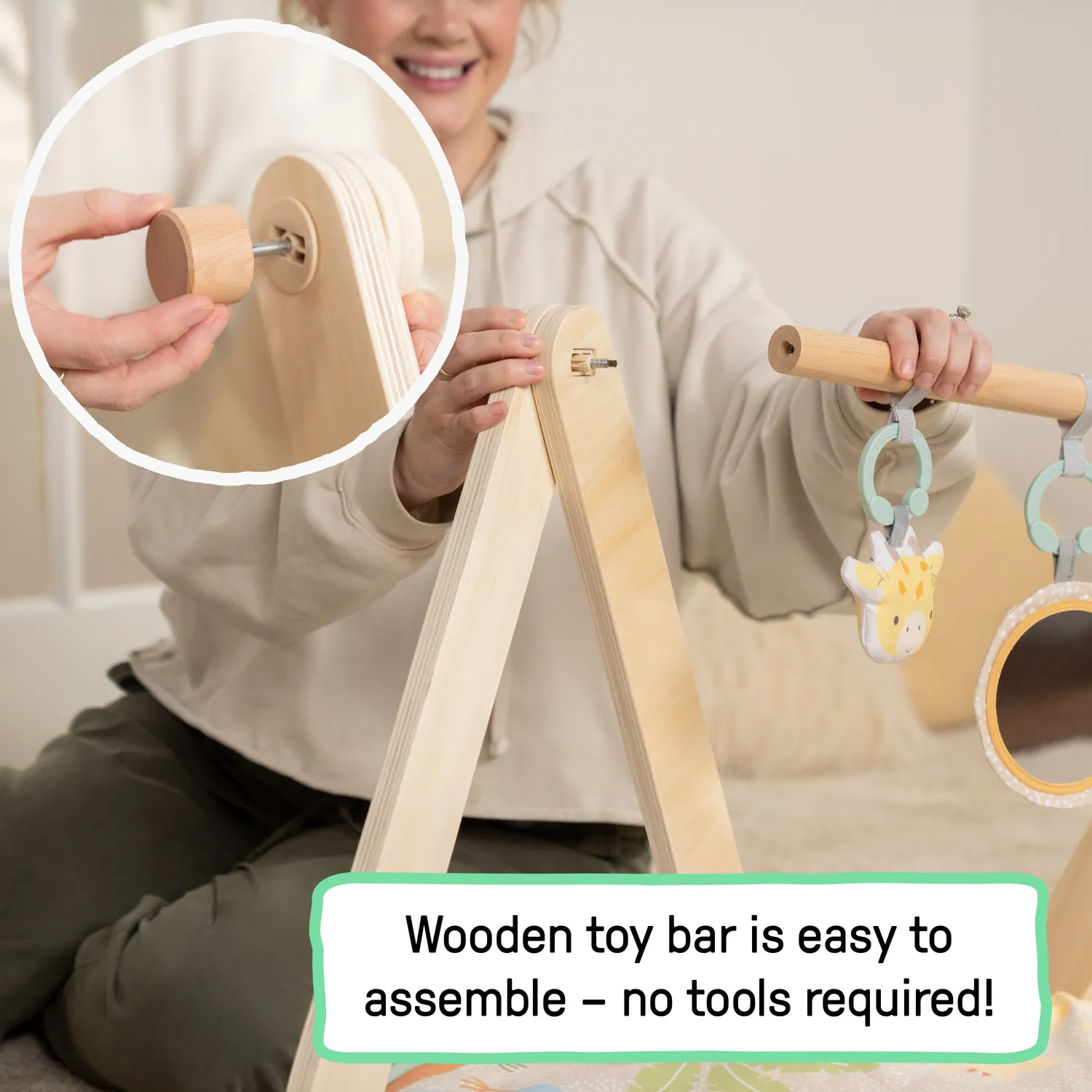 Ingenuity Wonder & Wood Spielbogen Spielmatte Holz 5-teilig