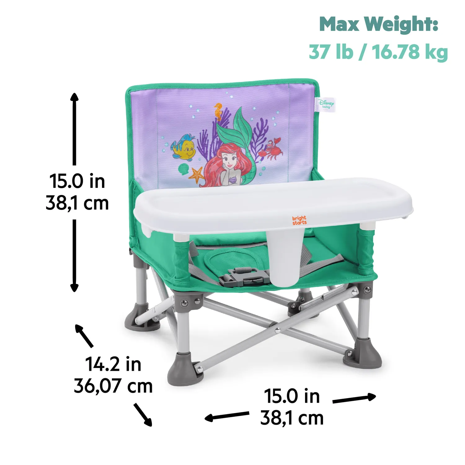 Bright Starts Pop N Sit Booster Arielle 6 Mon-3 Jahre