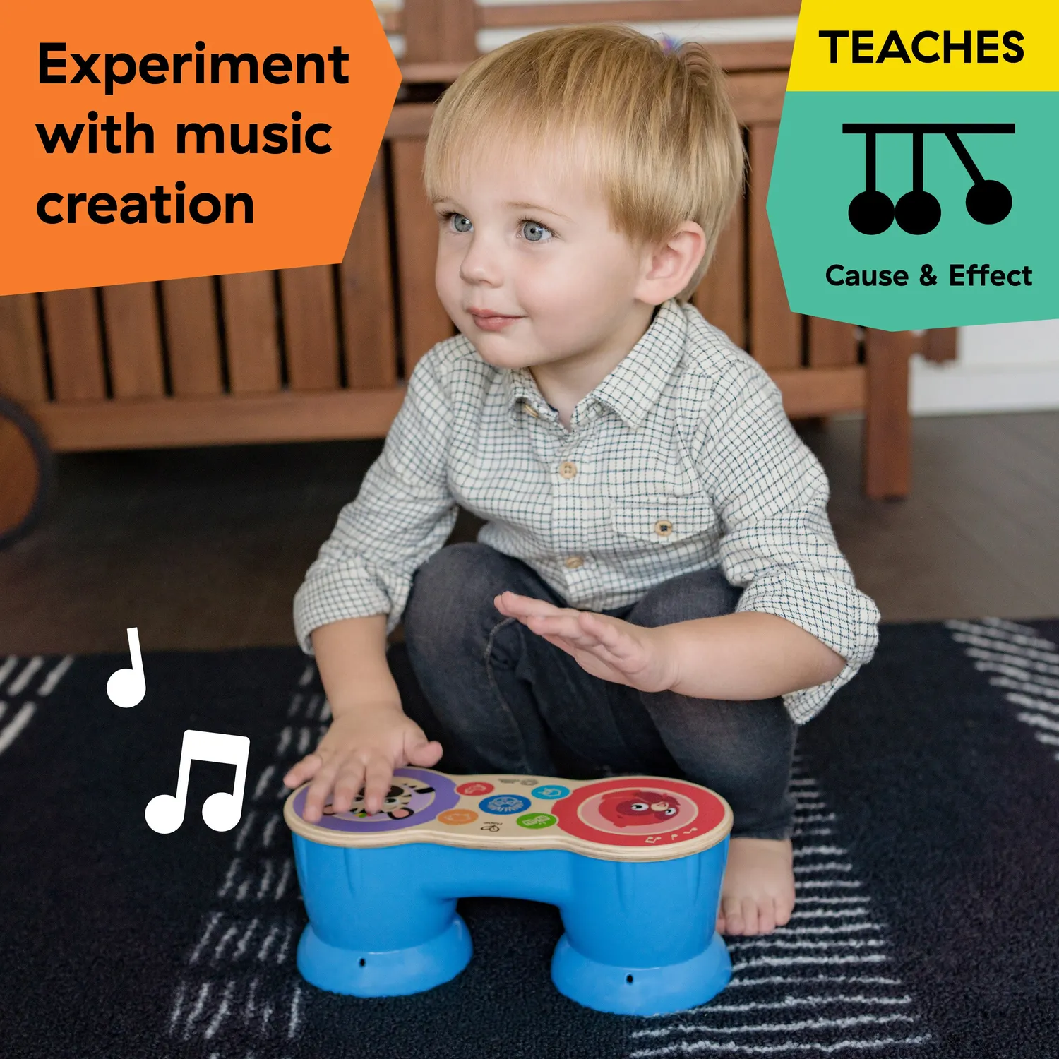 Baby Einstein Upbeat Tunes Holztrommel Magic Touch ab 6 Monate