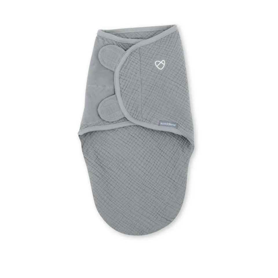 SwaddleMe Muslin Original Pucksack Granite 0-3 Monate