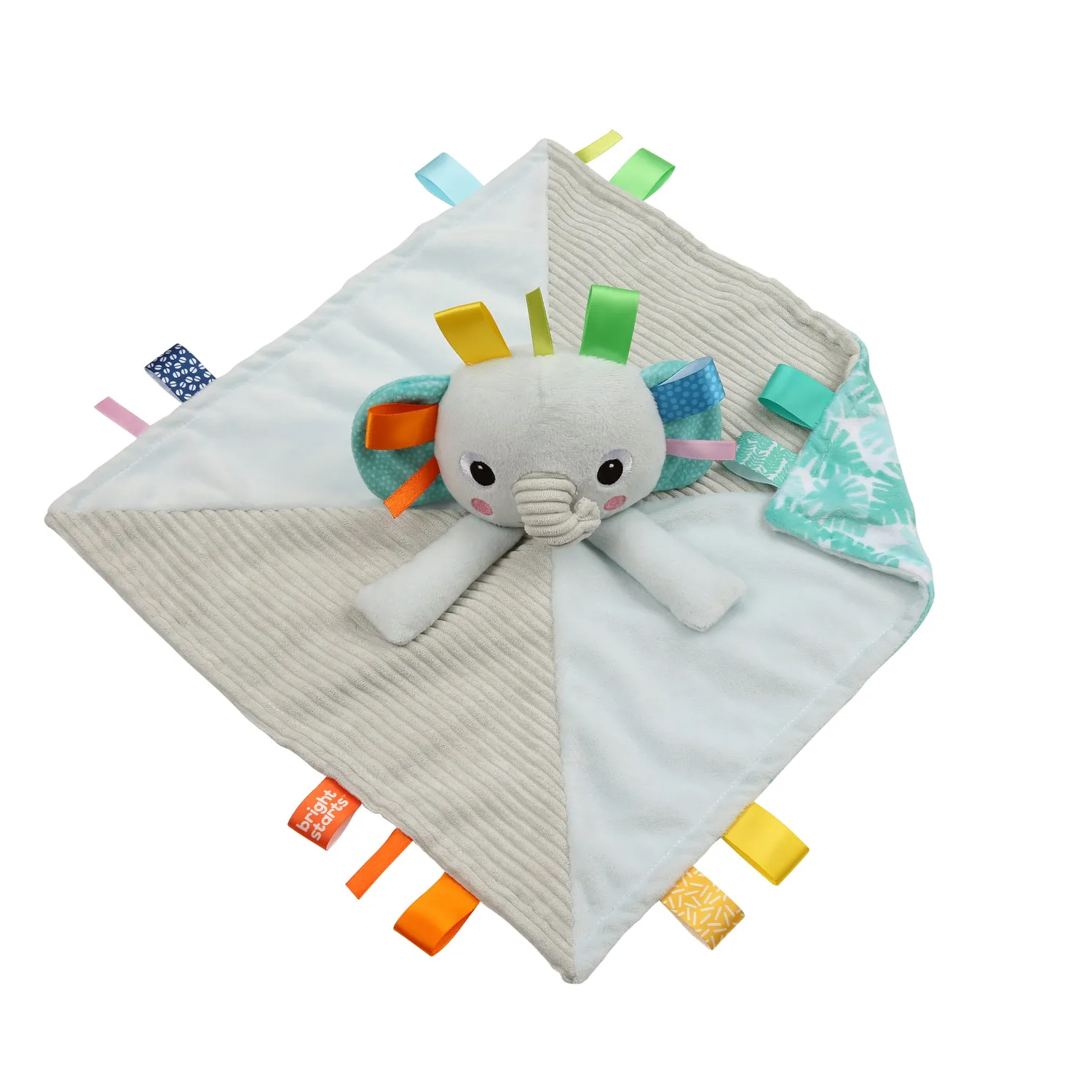 Bright Starts Cuddle n Tags Schmusetuch Elefant zweiseitig
