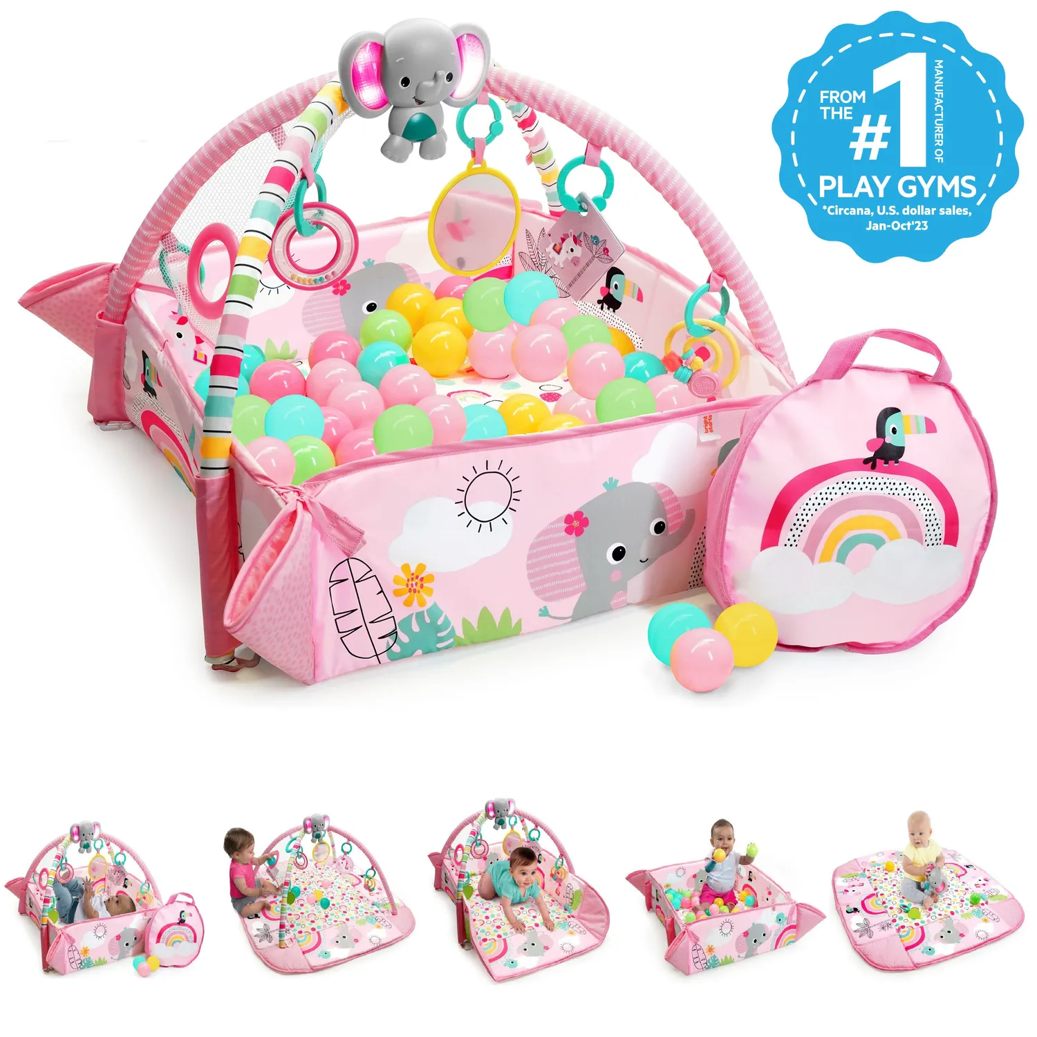 Bright Starts 5-in-1 Your Way Ball Play Bällebad Regenbogen