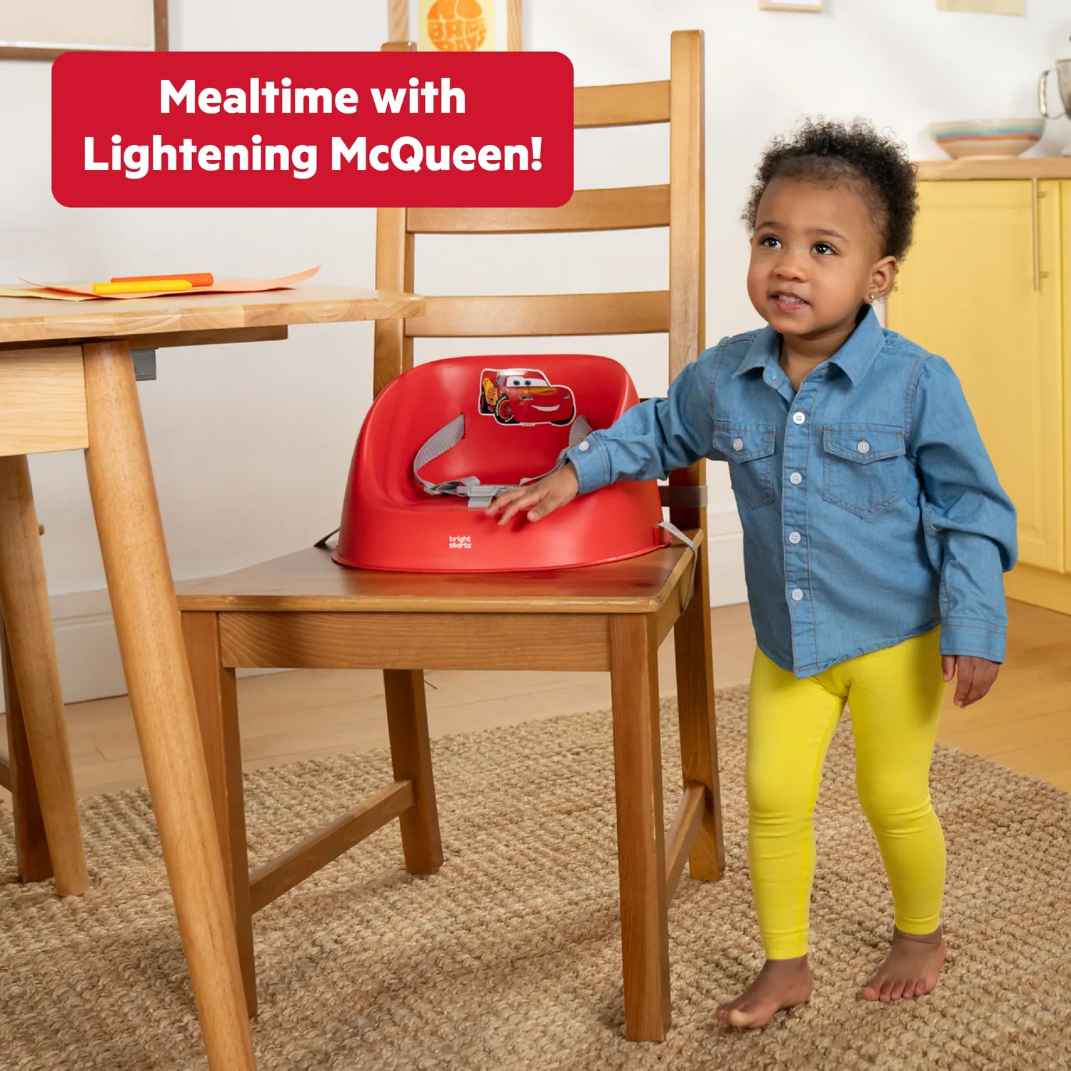 Bright Starts Disney Cars Sitzerhöhung Lightning McQueen rot