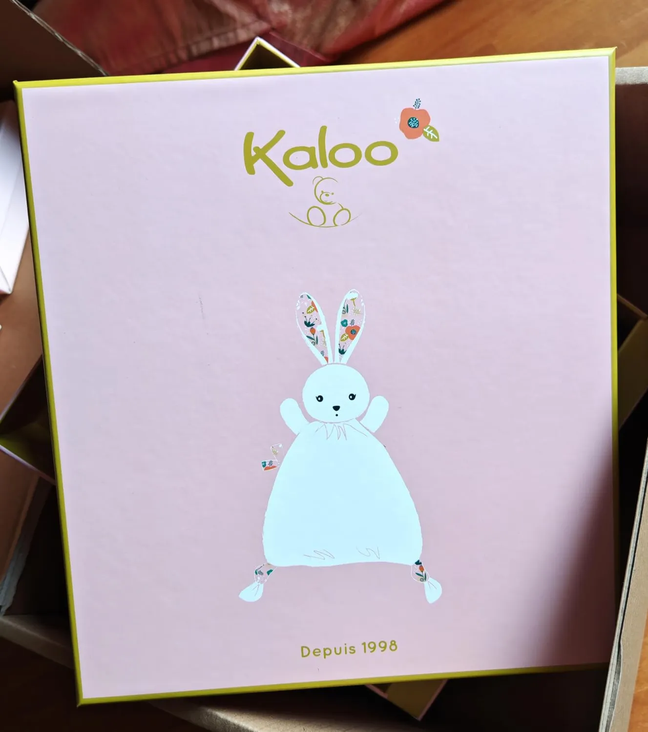 Kaloo K'Doux Geschenkset Hase 3-teilig Taubendruck