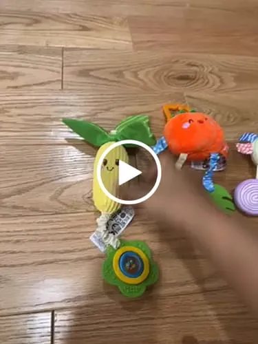 TUMAMA Gemüse Rasseln Hängespielzeug 4er Set Plüsch