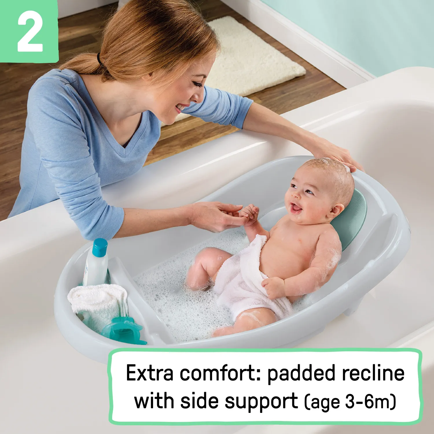 Ingenuity Comfy Clean Deluxe Babybadewanne 0-24 Monate