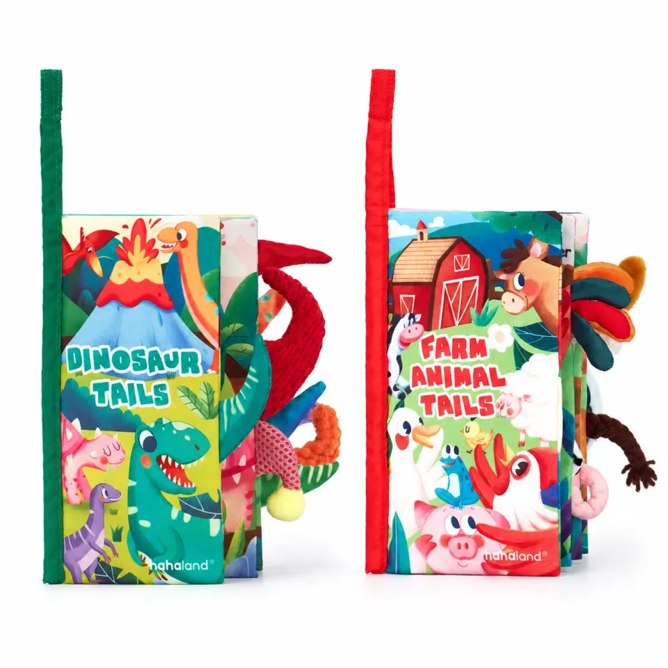 hahaland Stoffbücher Baby 0-6 Monate 2er-Set knisternd
