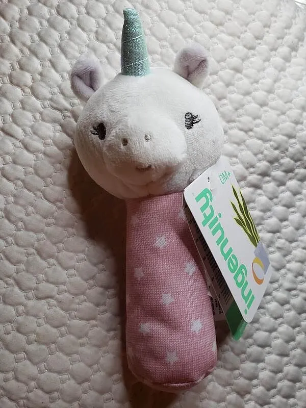 Ingenuity Shimmy Einhorn Stabrassel Plüsch sanft