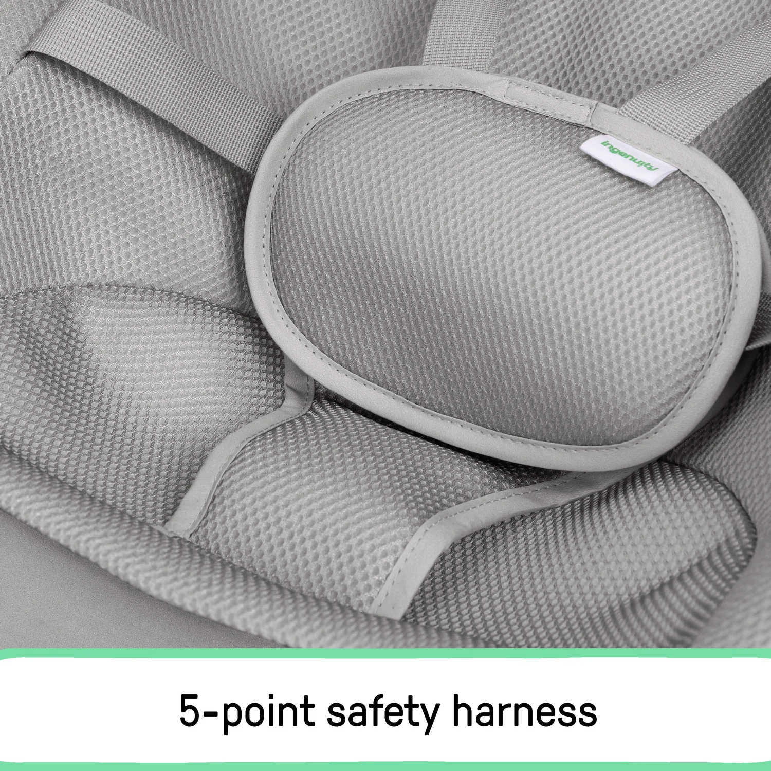 Ingenuity Nestle Vibrating Rocker Babywippe Grau mit Spielbügel