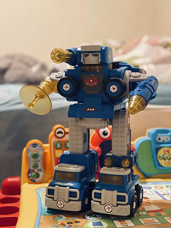 hahaland 5 in 1 Roboter Spielzeug blau zerlegbar