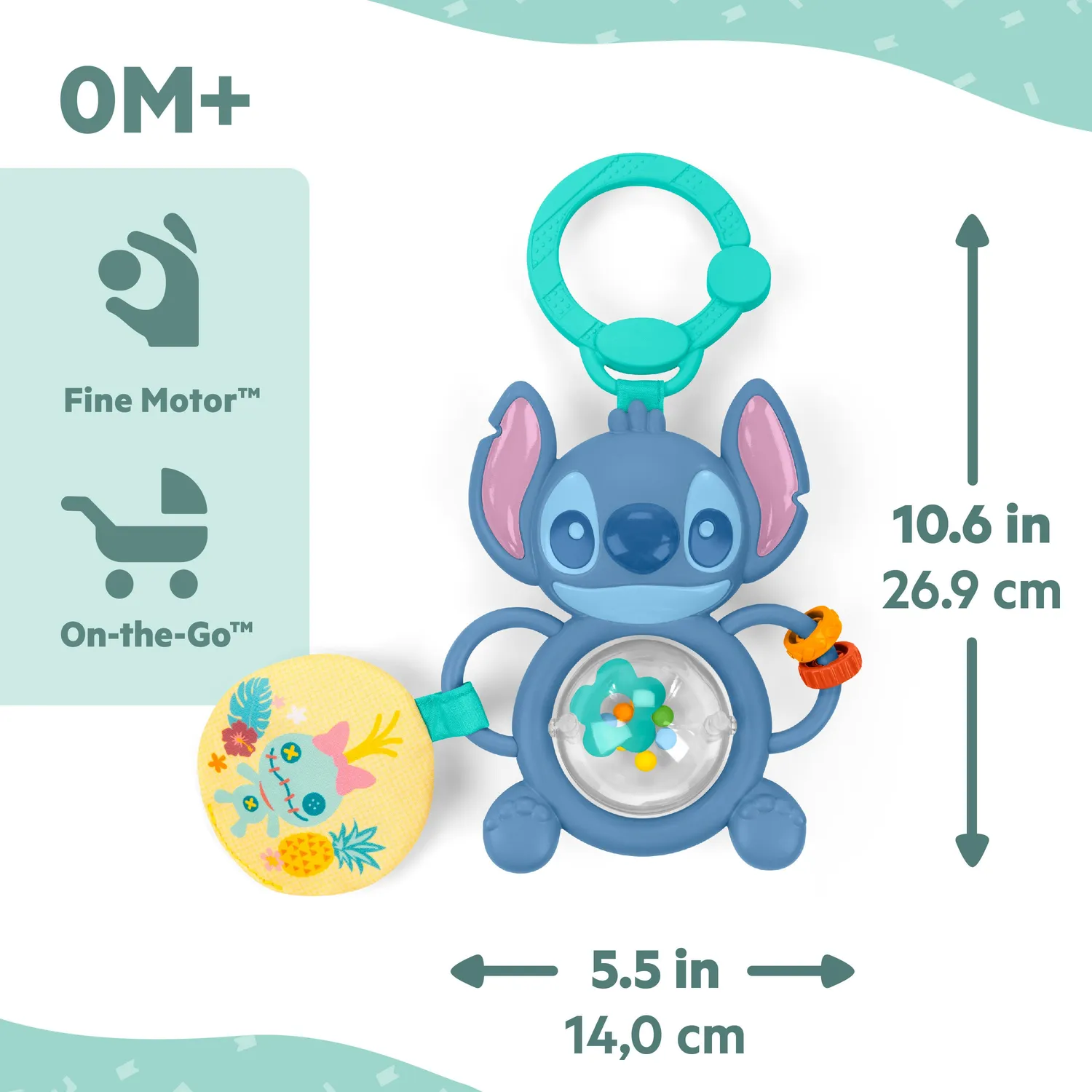 Disney Baby Stitch Tummy Tumble Spielzeug mit C-Ring