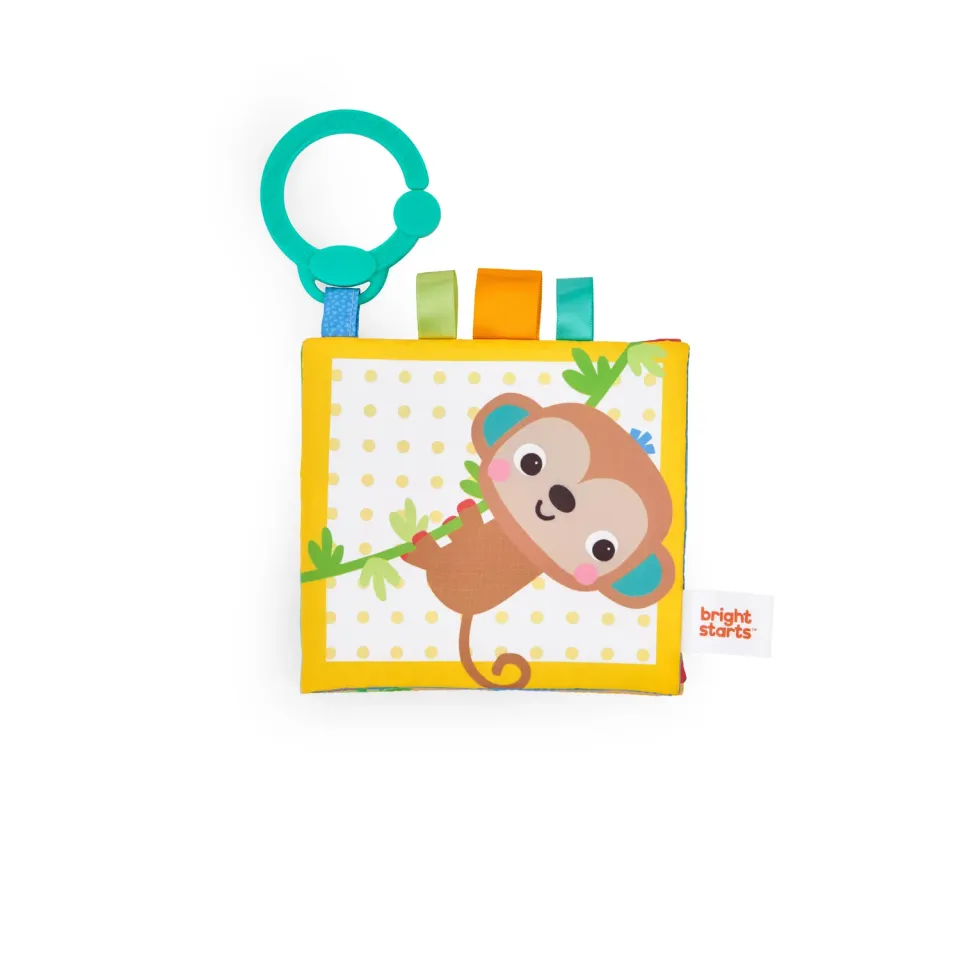 Bright Starts Safari Buddies Stoffbuch Baby knisternd weich