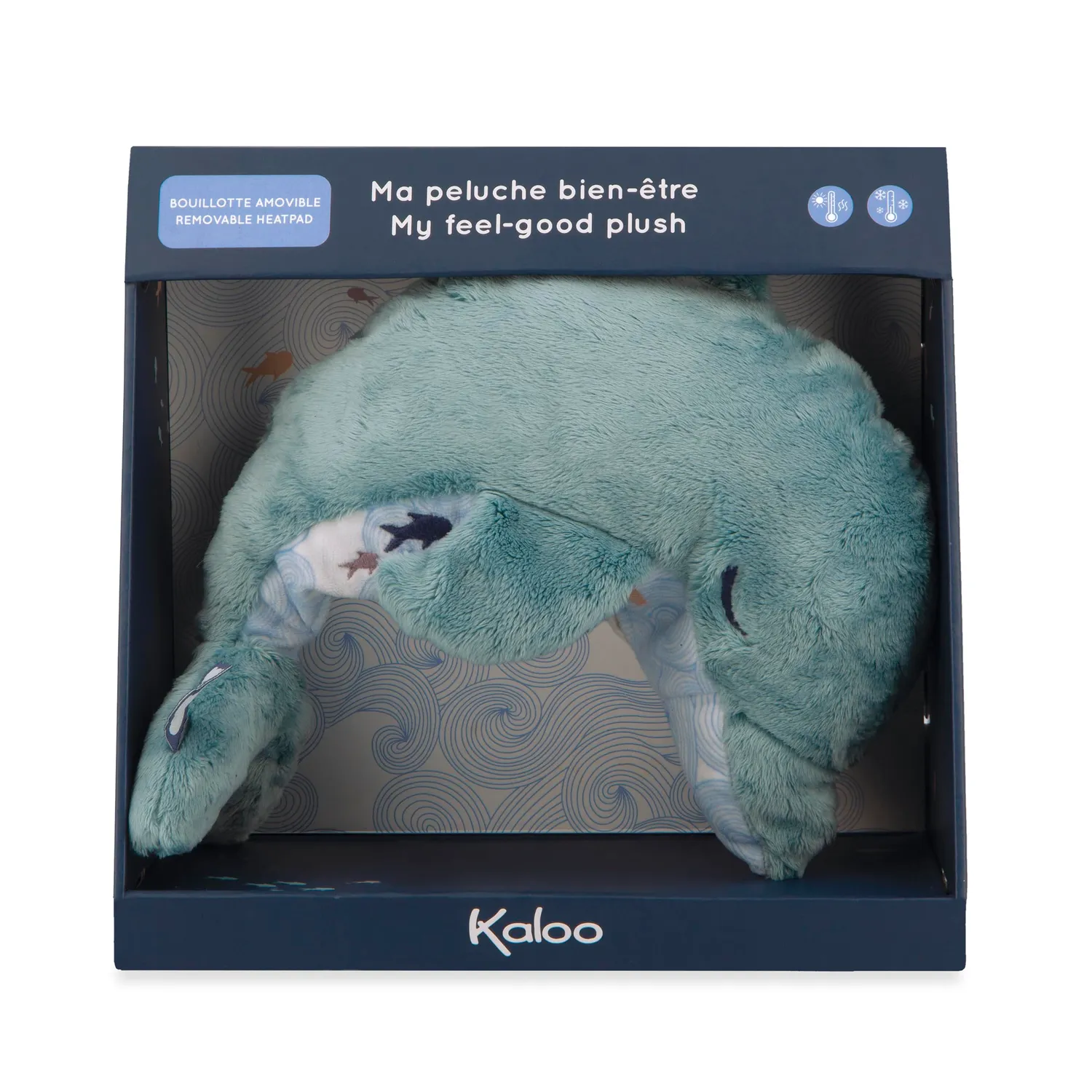 Kaloo Petit Calme Delfin Wärmflasche Kuscheltier warm kalt