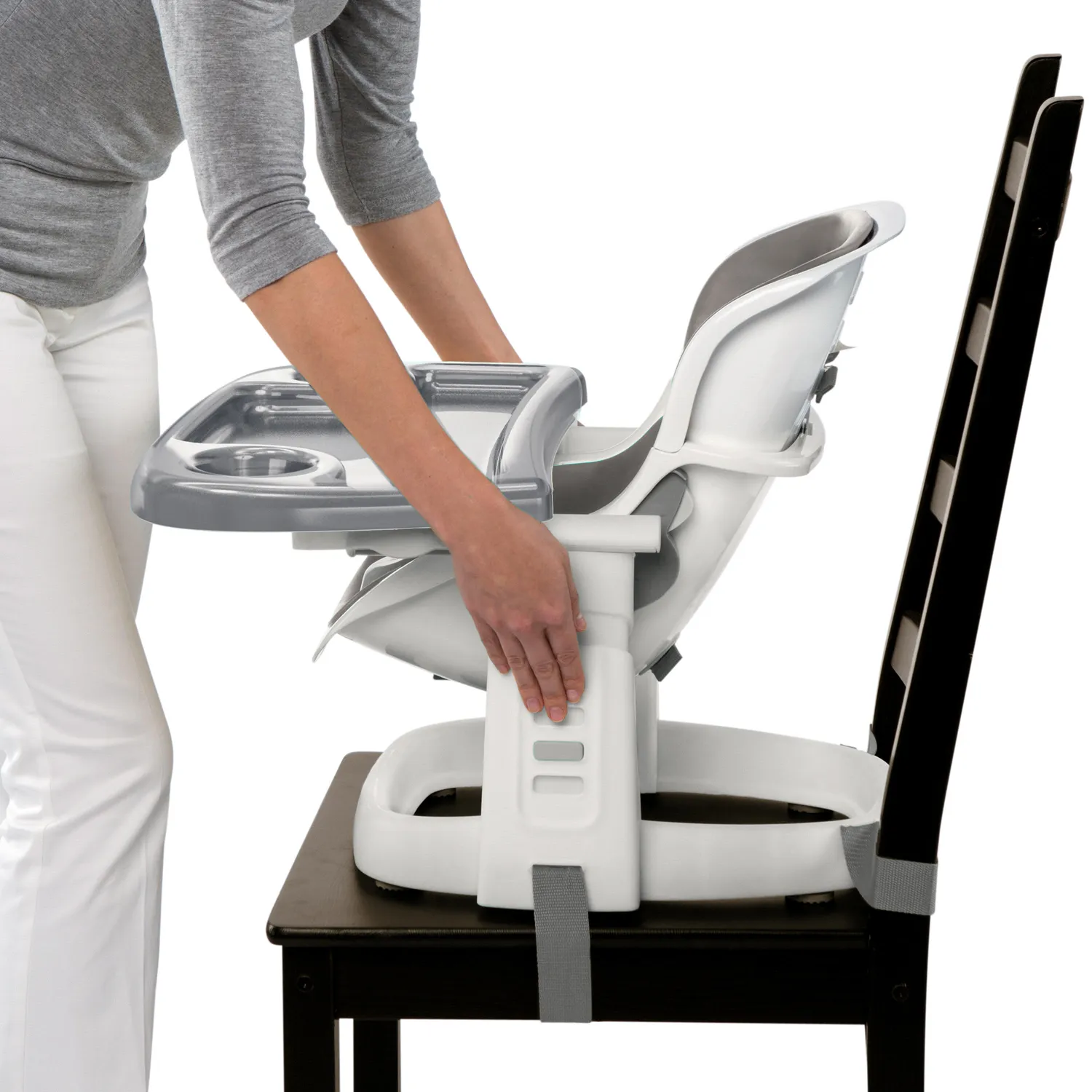 Ingenuity SmartClean ChairMate Hochstuhl Booster Slate 2-in-1