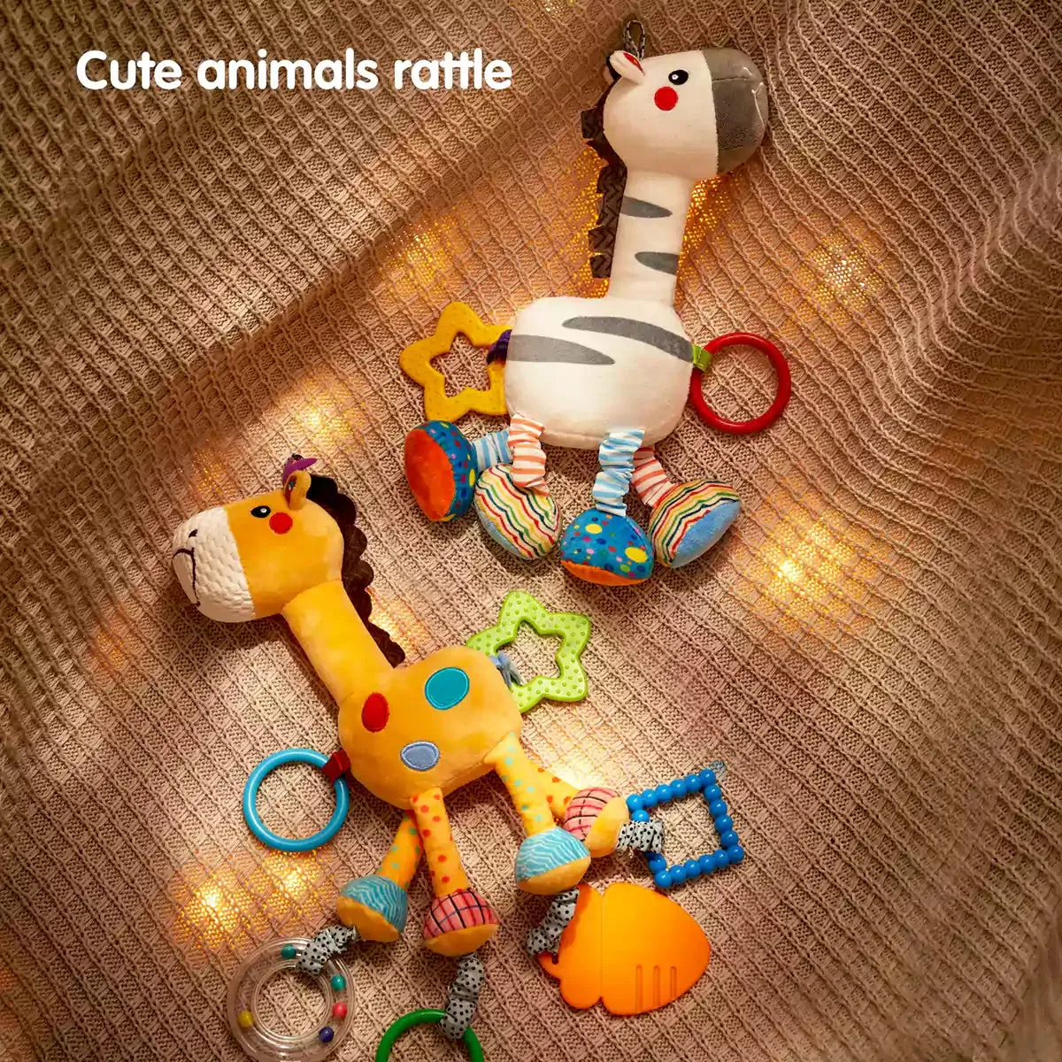 TUMAMA TM276 Hängerassel Baby Giraffe Zebra 2er Set