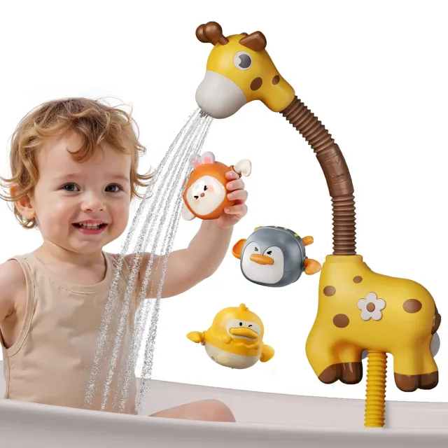 TUMAMA Giraffe Bade-Spielzeug Set mit Dusche