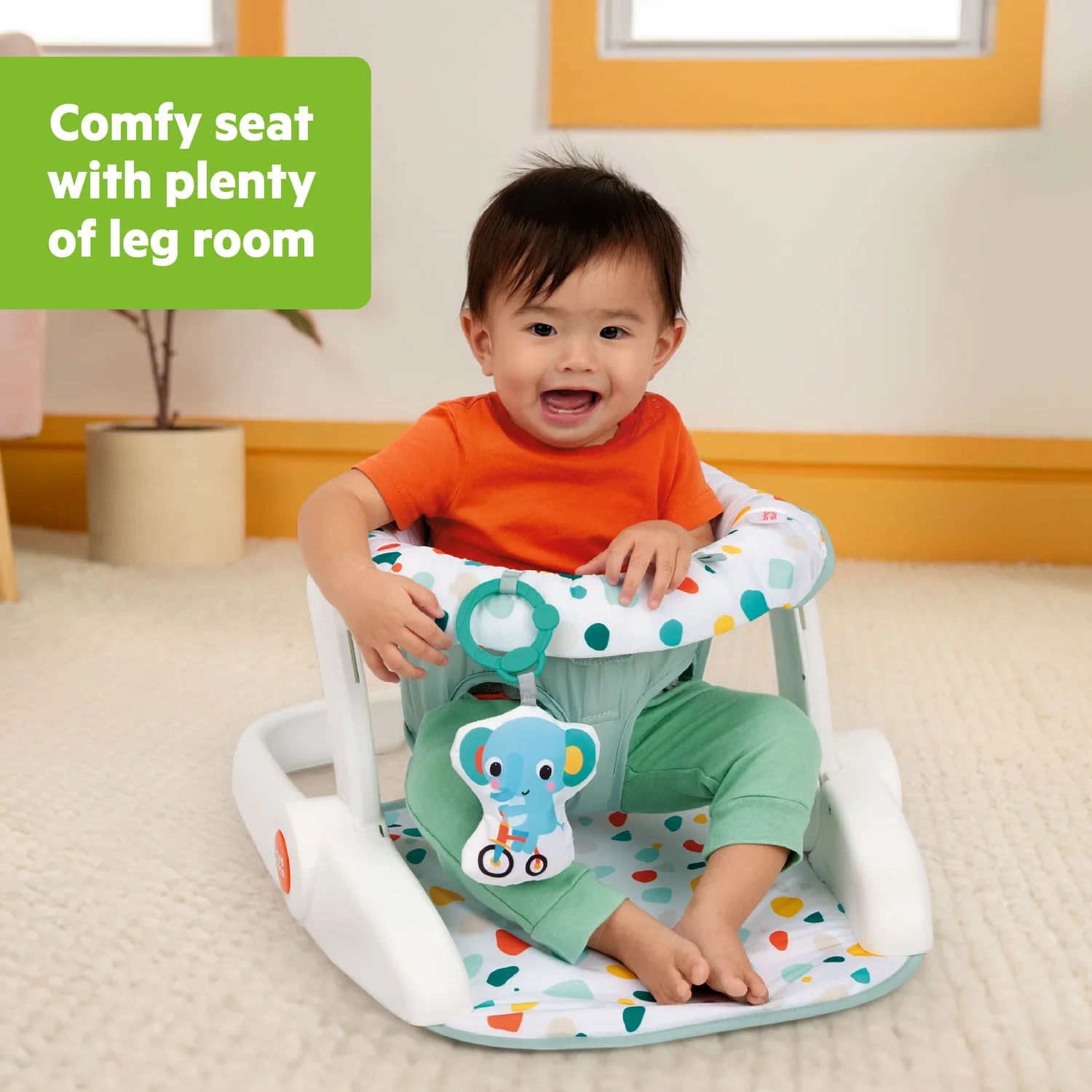 Bright Starts Learn-to-Sit 2-Position Babysitz mit Elefant