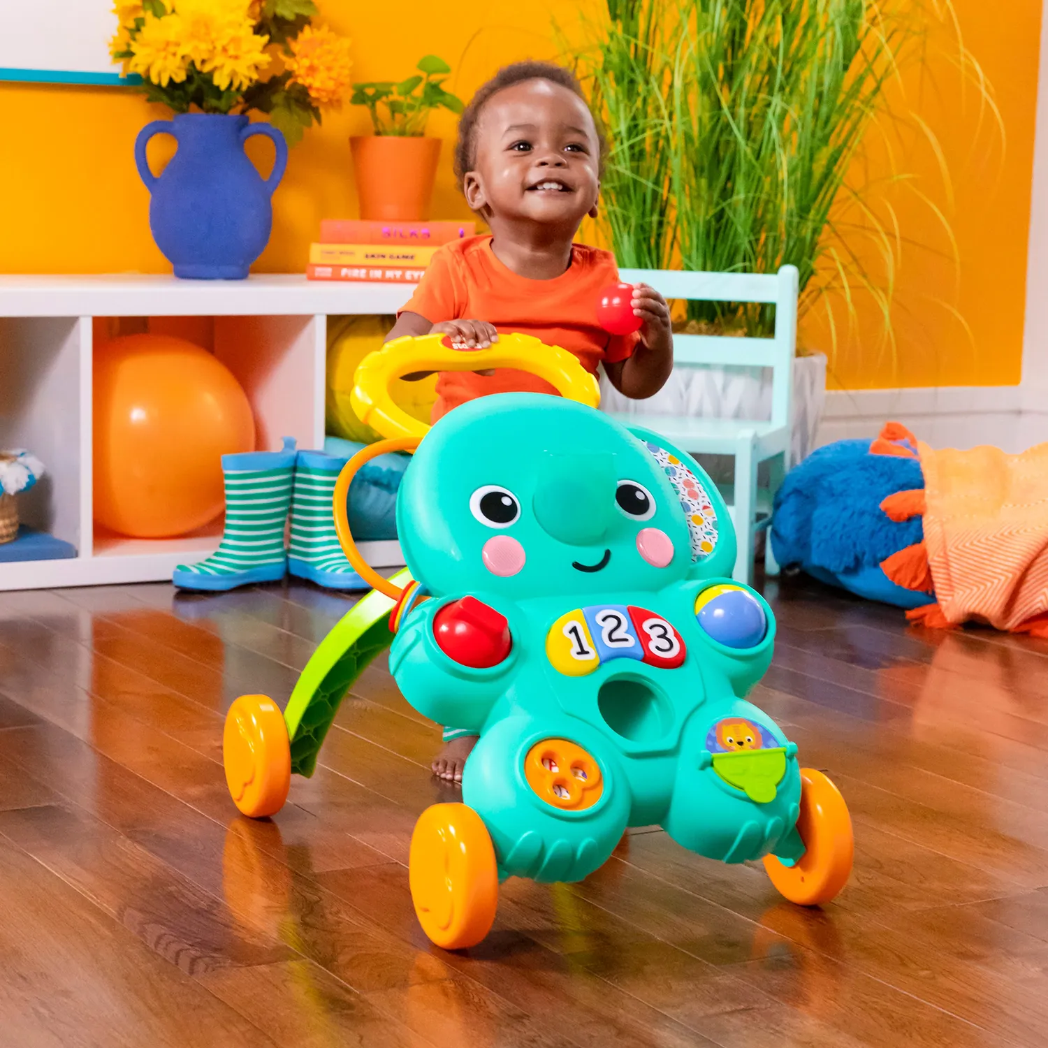 Bright Starts Stroll'n Roll Elefant Lauflernwagen