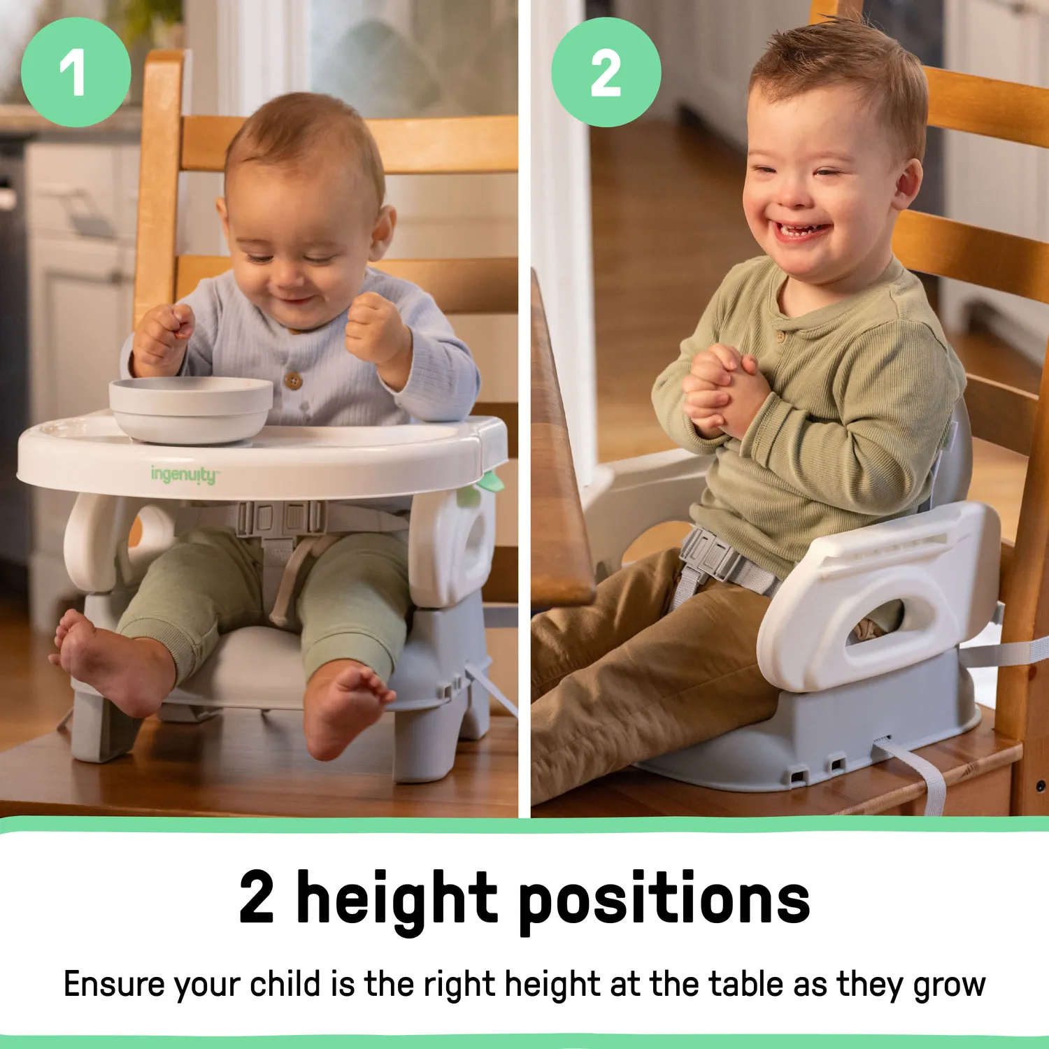 Ingenuity Deluxe Comfort Folding Sitzerhöhung grau