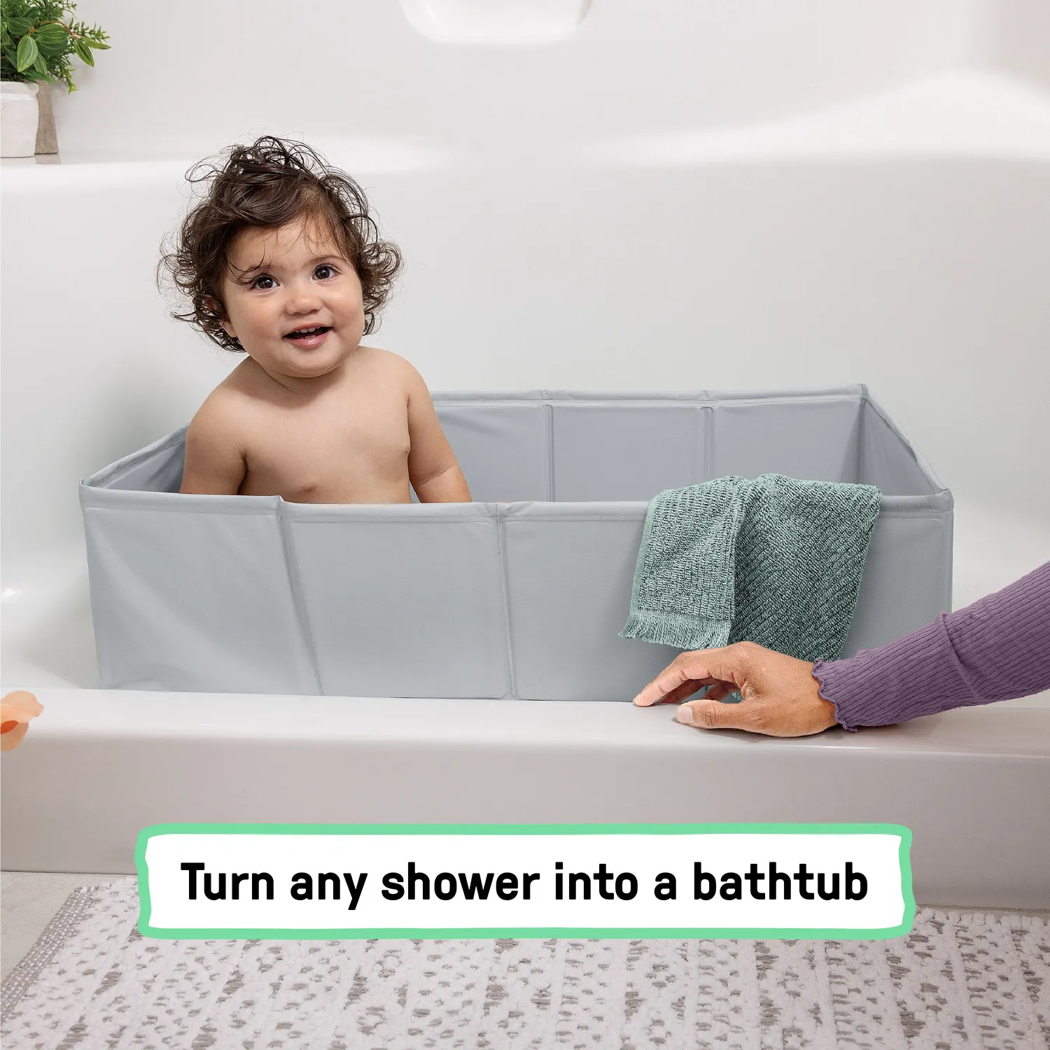 Ingenuity Tuckaway Toddler Tub Badewanne faltbar grau 12M-5J