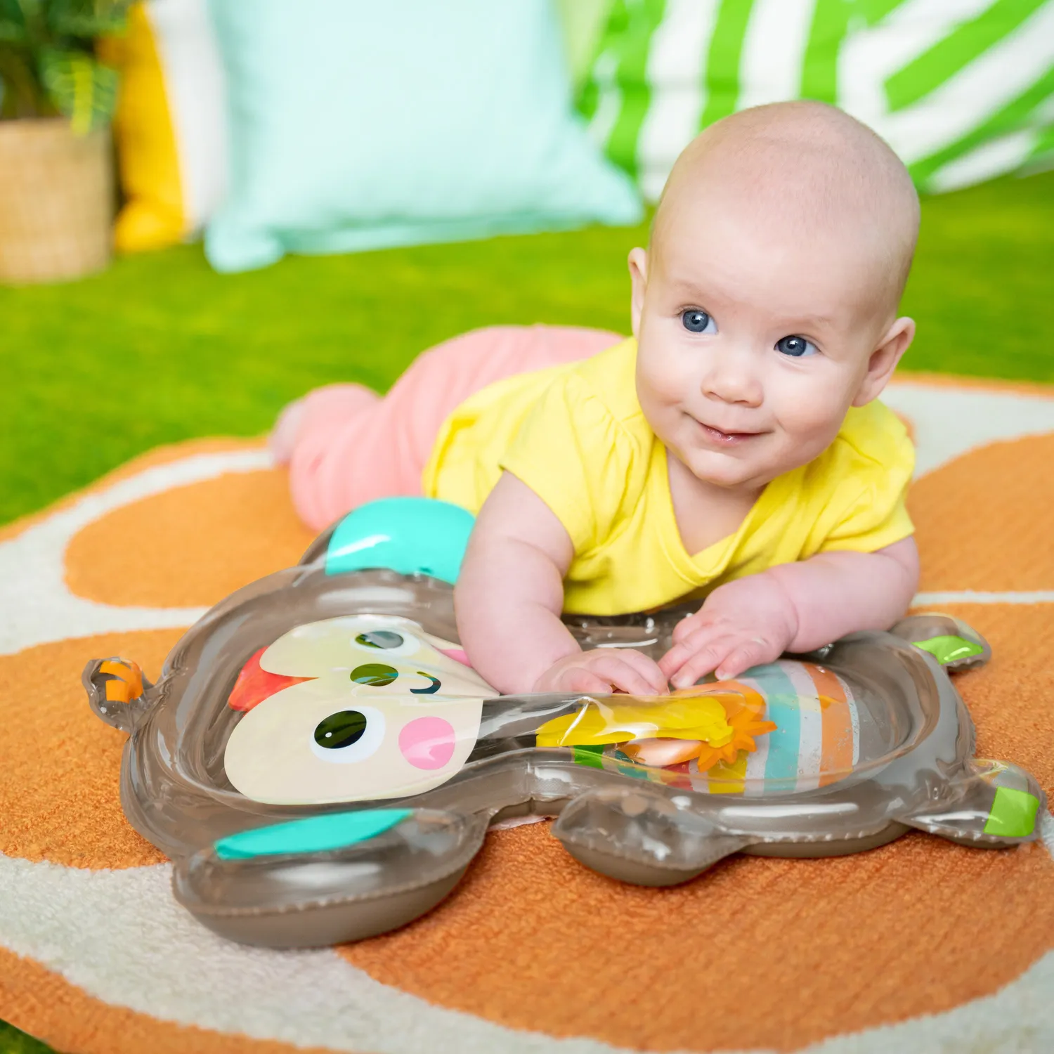 Bright Starts Hungry Monkey Tummy Time Wassermatte Wasser