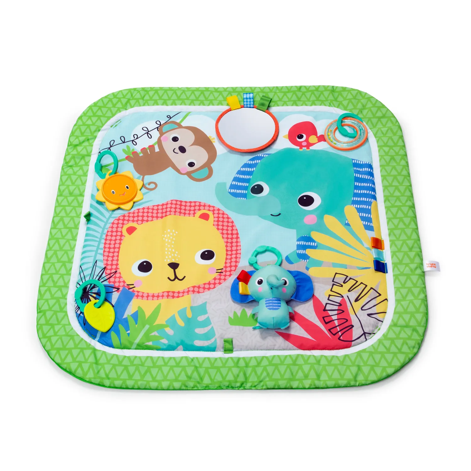 Bright Starts Wild Wiggles Spieldecke Baby waschbar grün