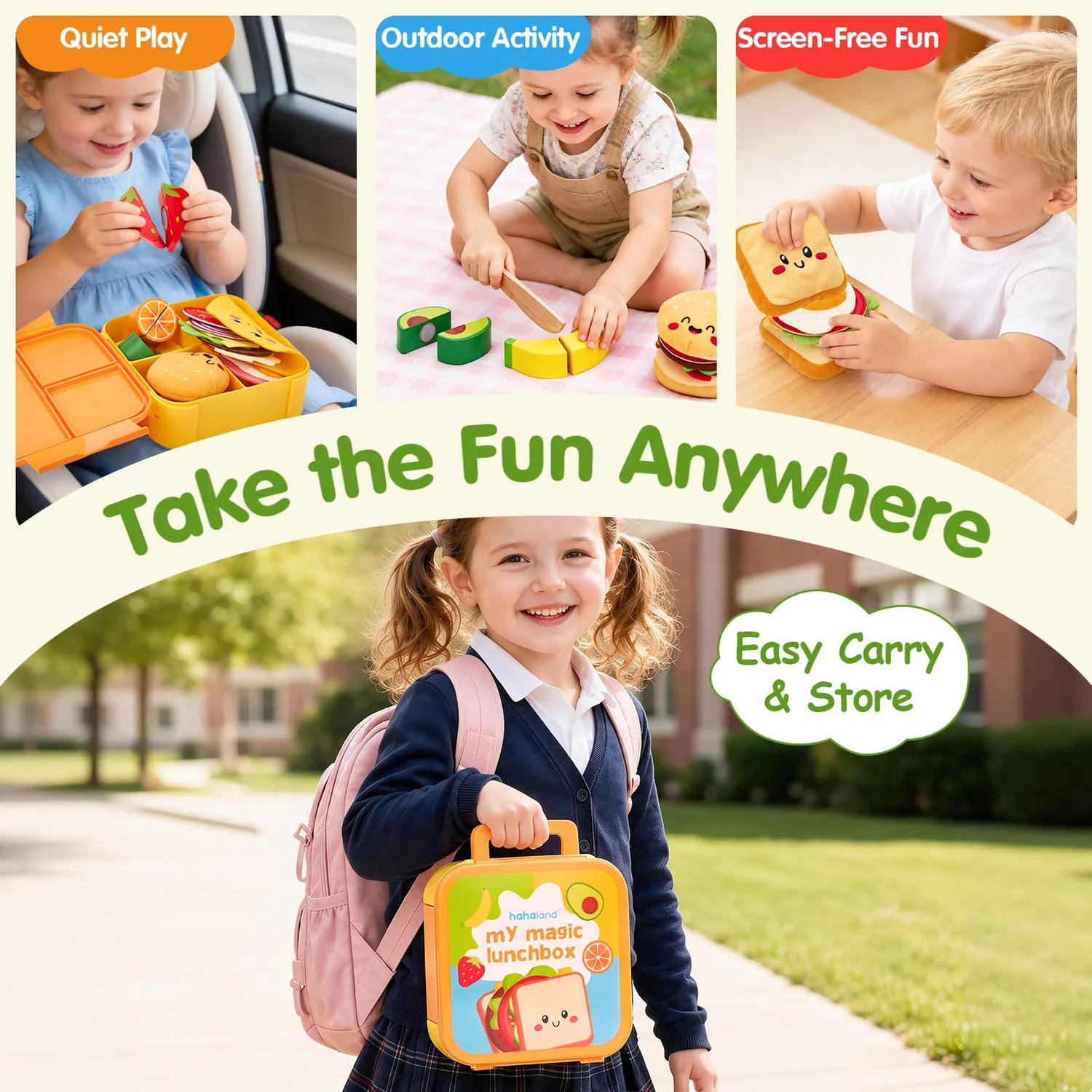 hahaland Tiny Chef Lunchbox Holzspielzeug schneidbar