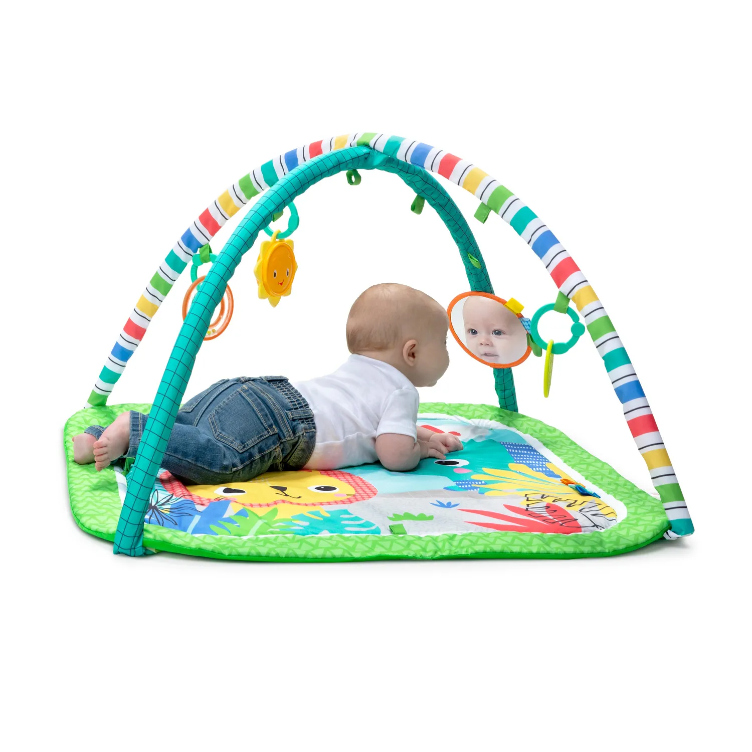 Bright Starts Wild Wiggles Spieldecke Baby waschbar grün