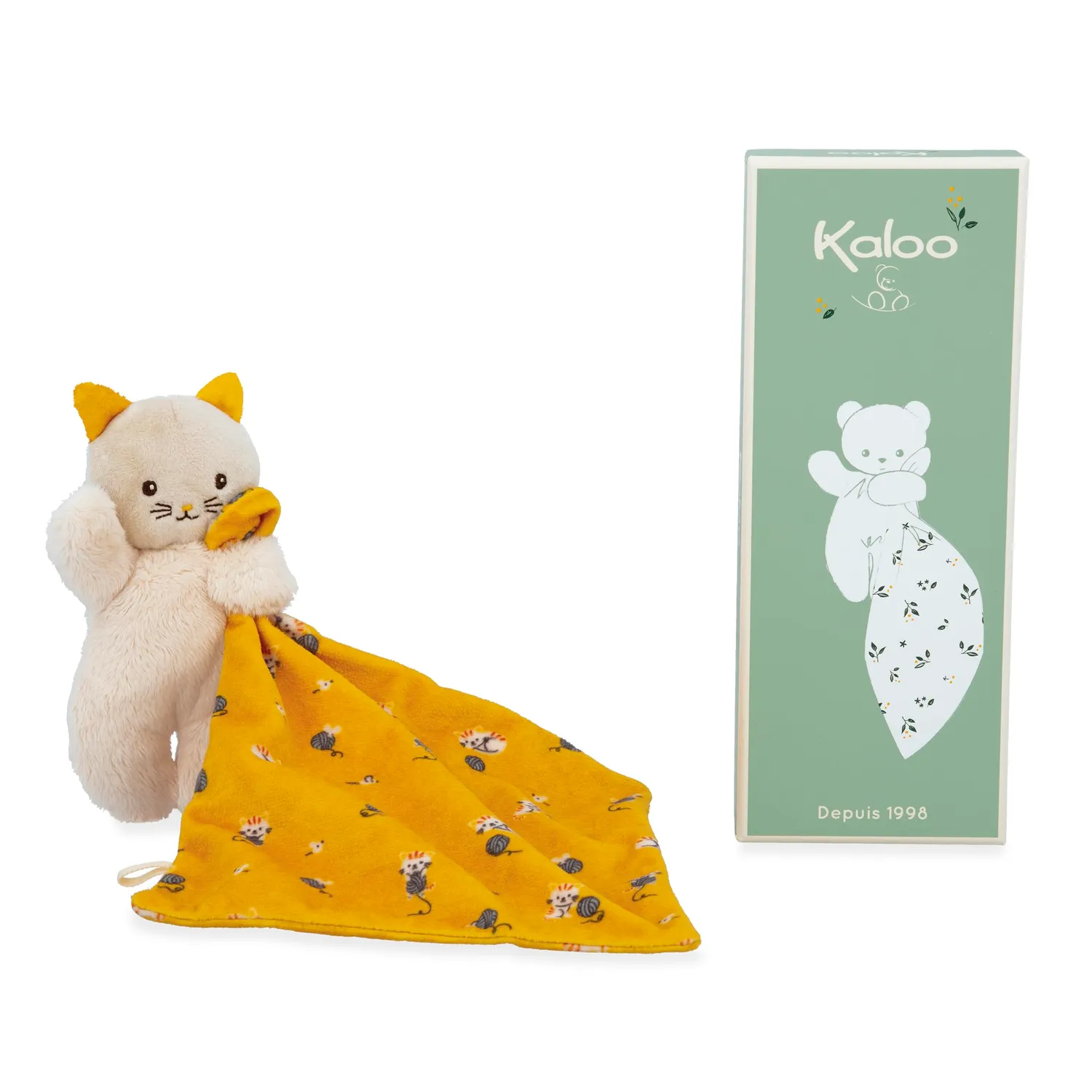 Kaloo Carré Douceur Hasen-Schmusetuch weiß 18 cm weich