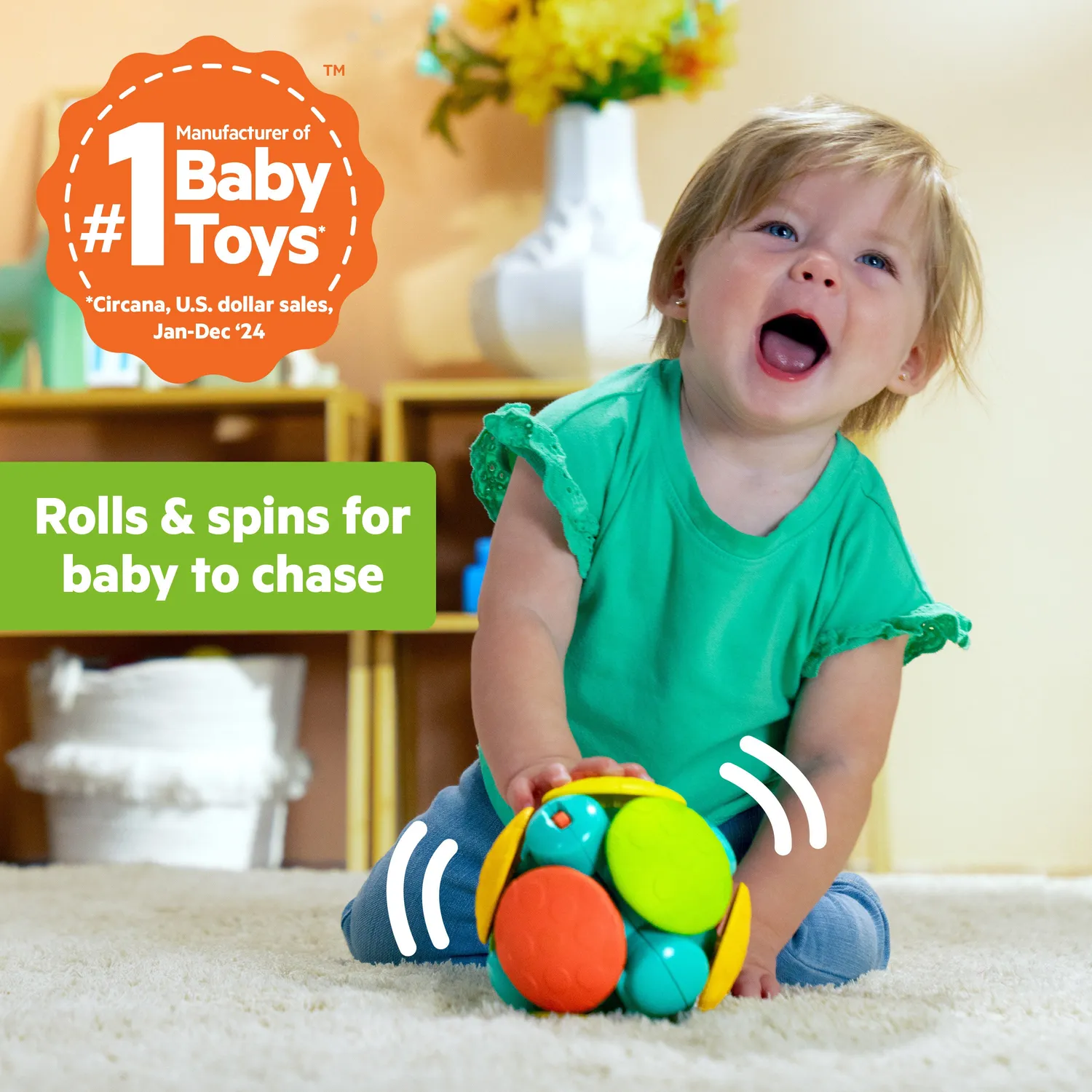 Bright Starts Wobble & Rattle Ball-Spielset 2er mit Sound