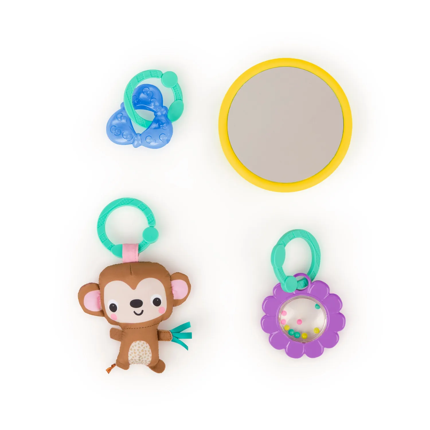 Bright Starts Floral Safari Spieldecke Spielbogen Pink waschbar