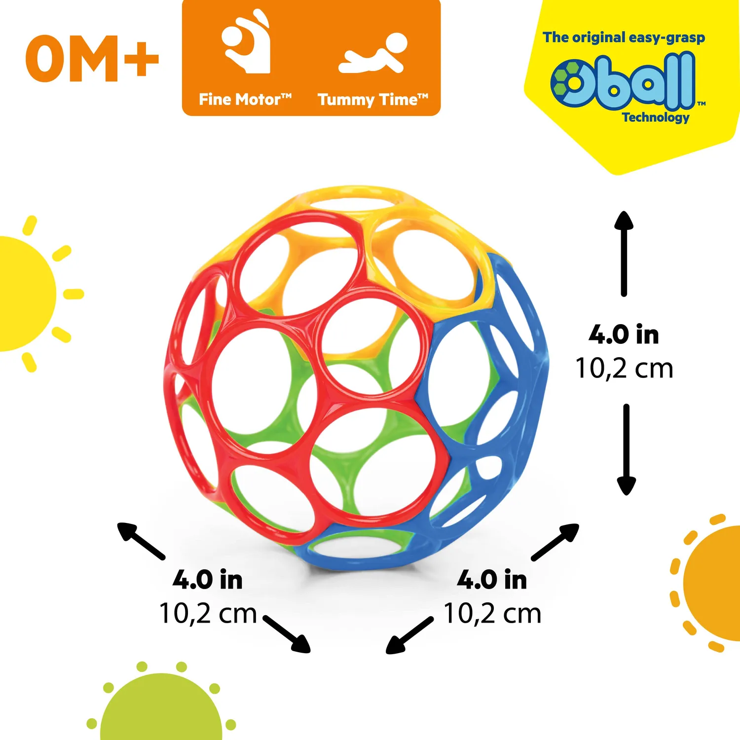 Oball Classic Greifball 10 cm bunt flexibel ab Geburt