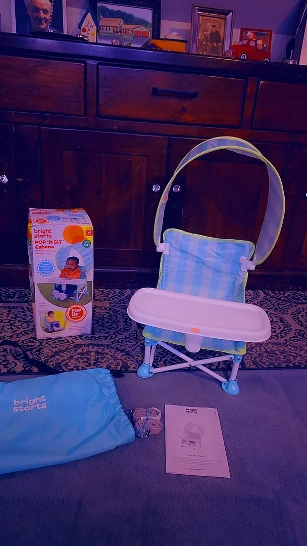 Bright Starts Pop N Sit Cabana Sitzerhöhung Teal UPF50+