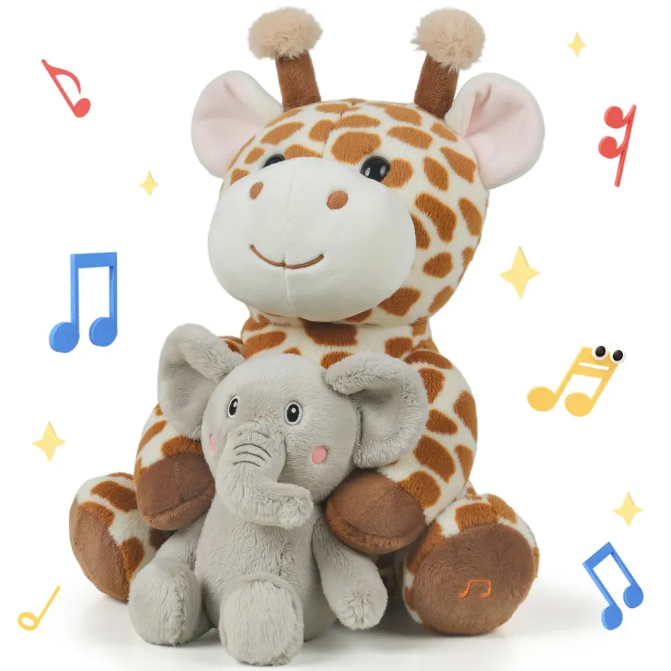 TUMAMA Giraffe Kuscheltier mit Aufnahme und Musik