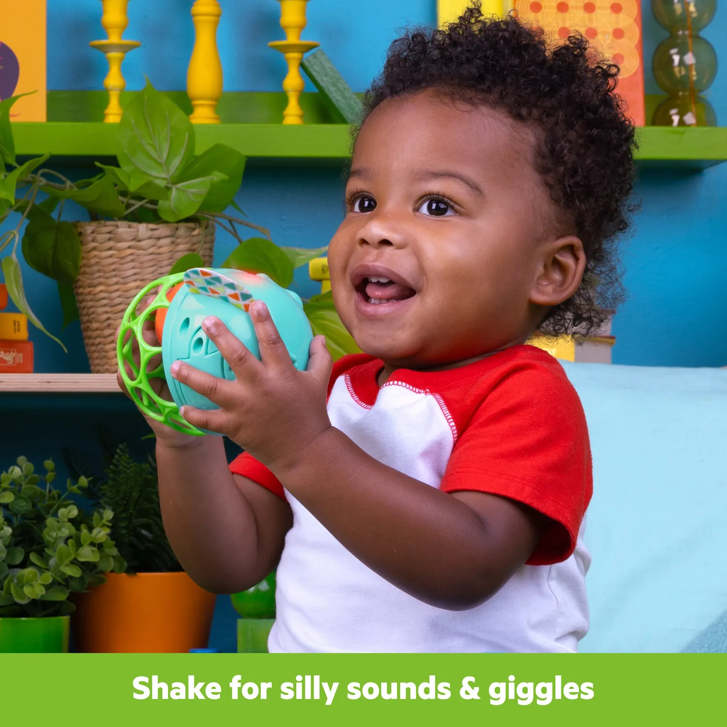 Bright Starts Giggle & Glow Elefant Rassel mit Licht