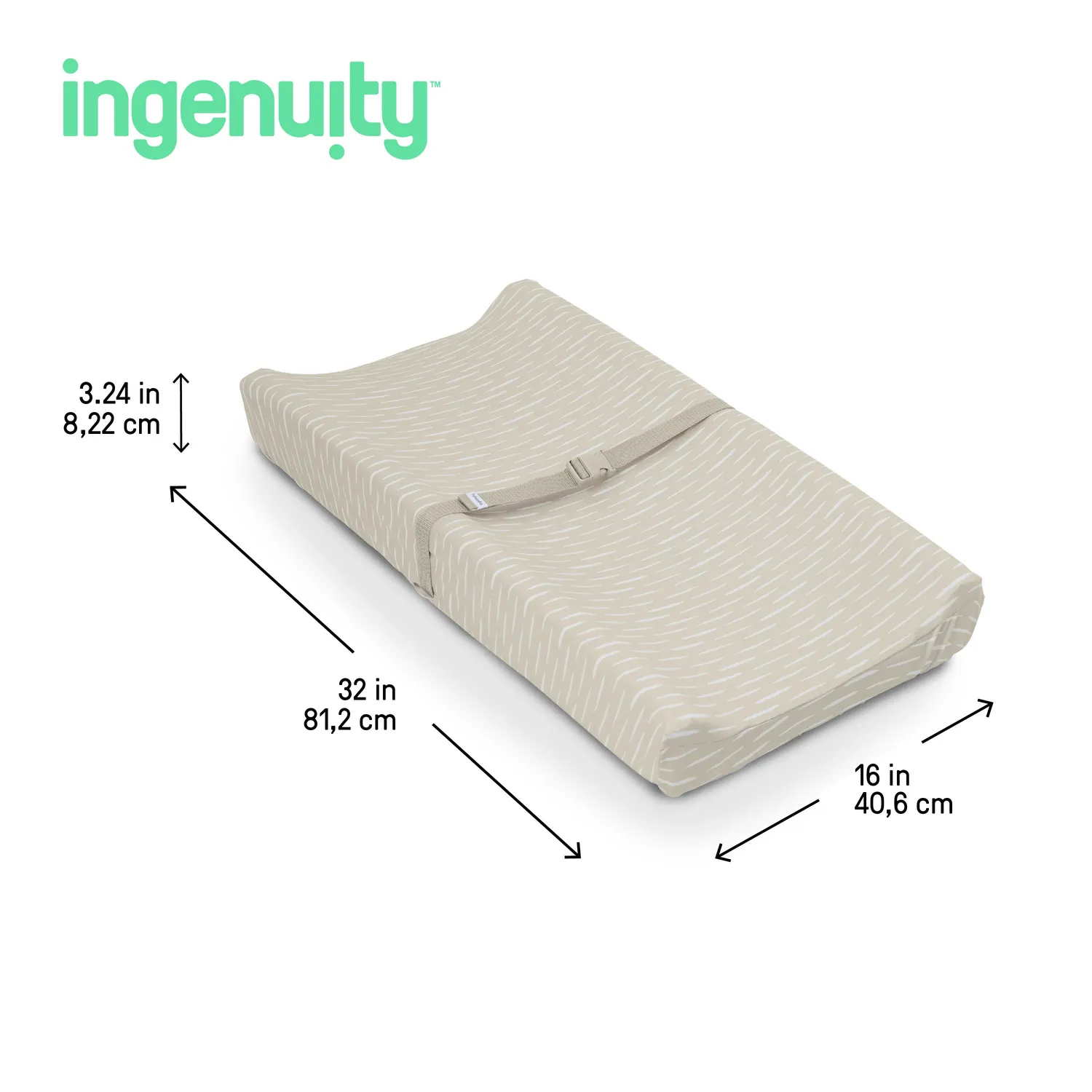 Ingenuity CozyClean Wickelauflage Taupe abwaschbar